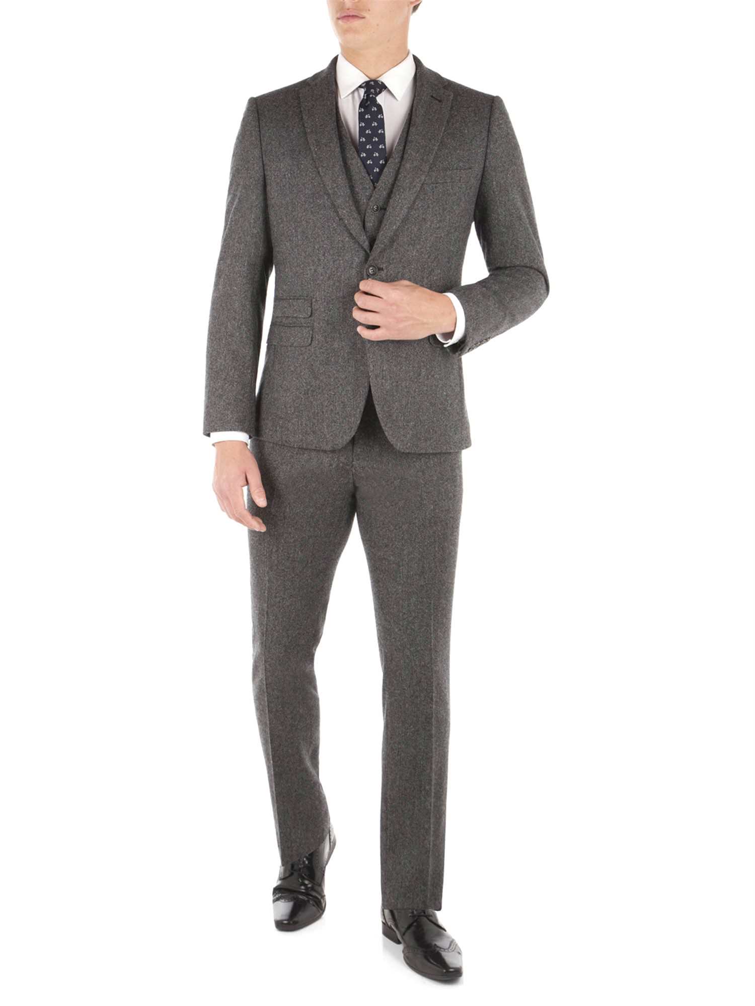 Smoked Pearl British Tweed Camden Fit Suit