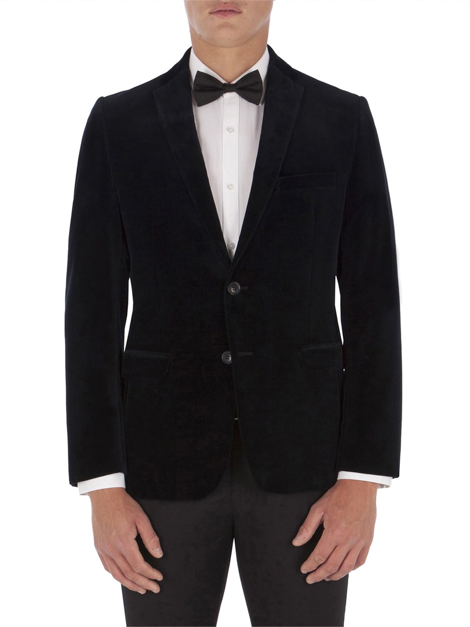 Black Blue Velvet Camden Blazer