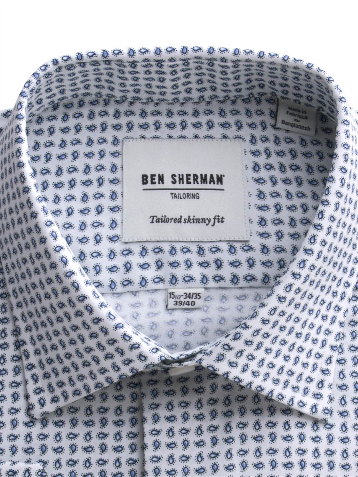 ben sherman slim fit dress shirt Ben Sherman Men's Slim-Fit Dobby Dress Shirt - S 32/33