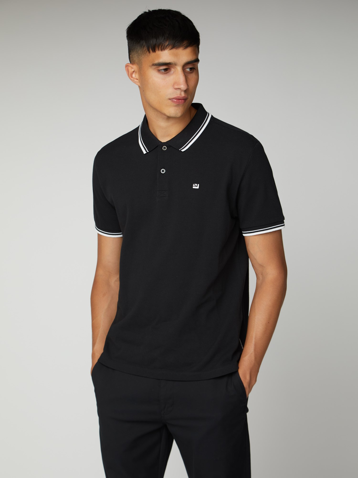 Men s Black Romford Polo Shirt Ben Sherman Est 1963