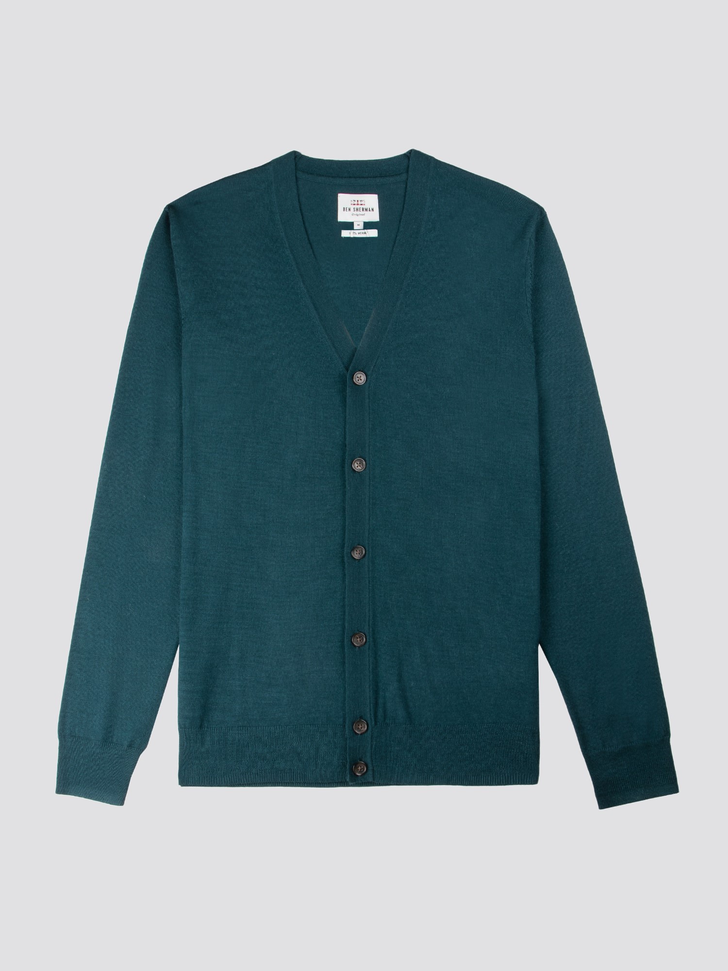 Dark Green Merino Cardigan