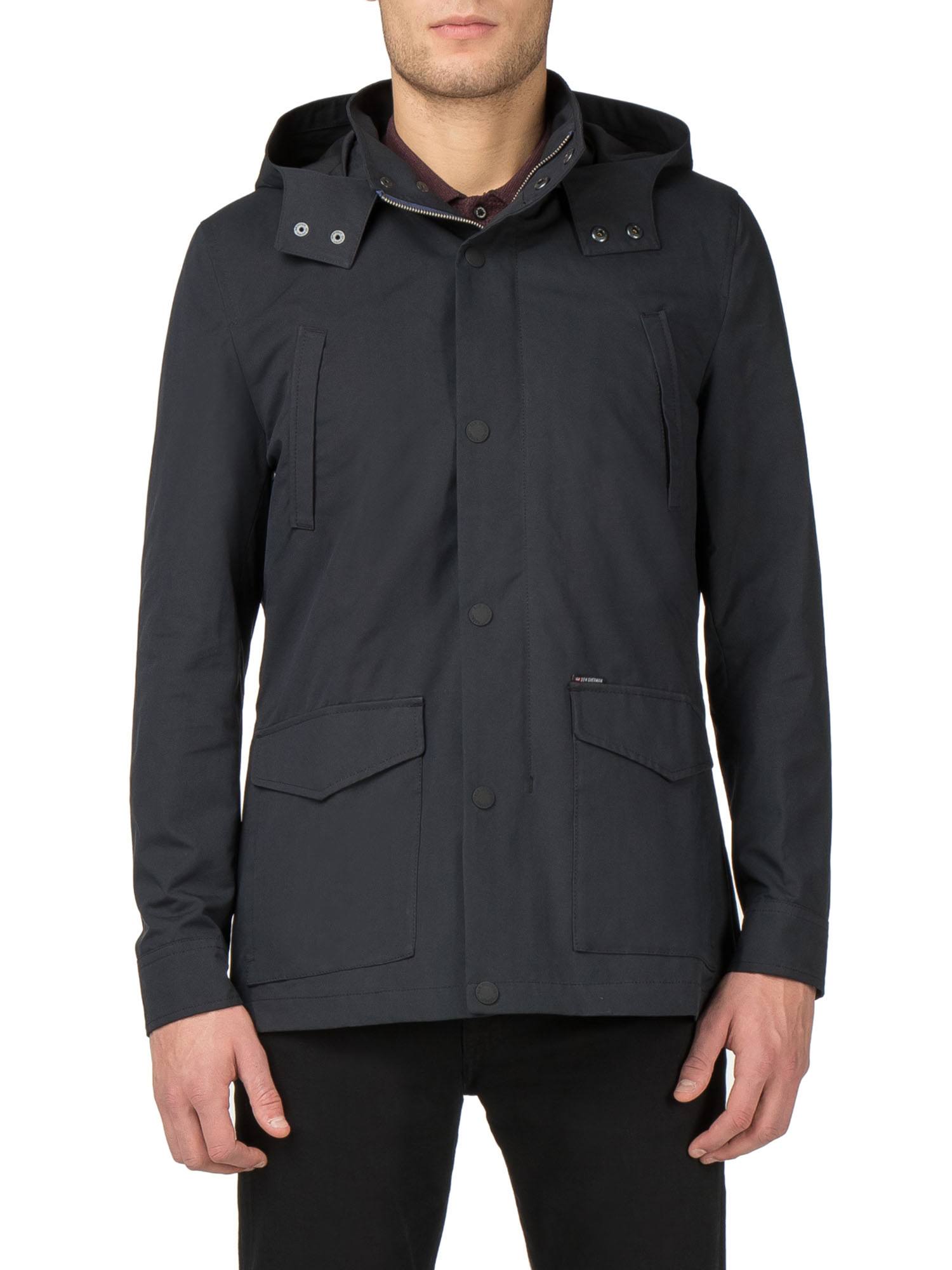 Luxury Men s Black Hooded Mac Ben Sherman Est 1963