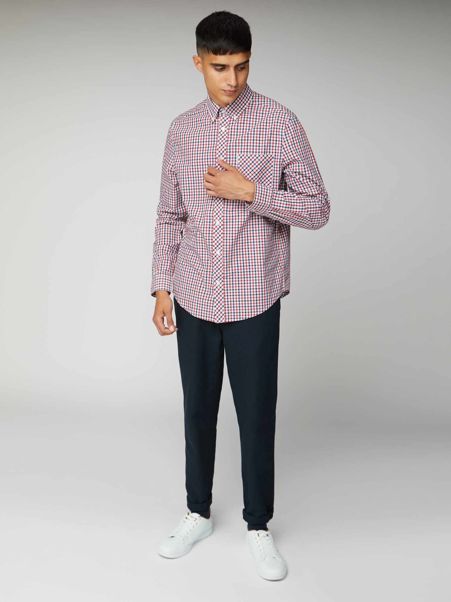 Blue Depths Long Sleeve House Check Shirt - Ben Sherman UK