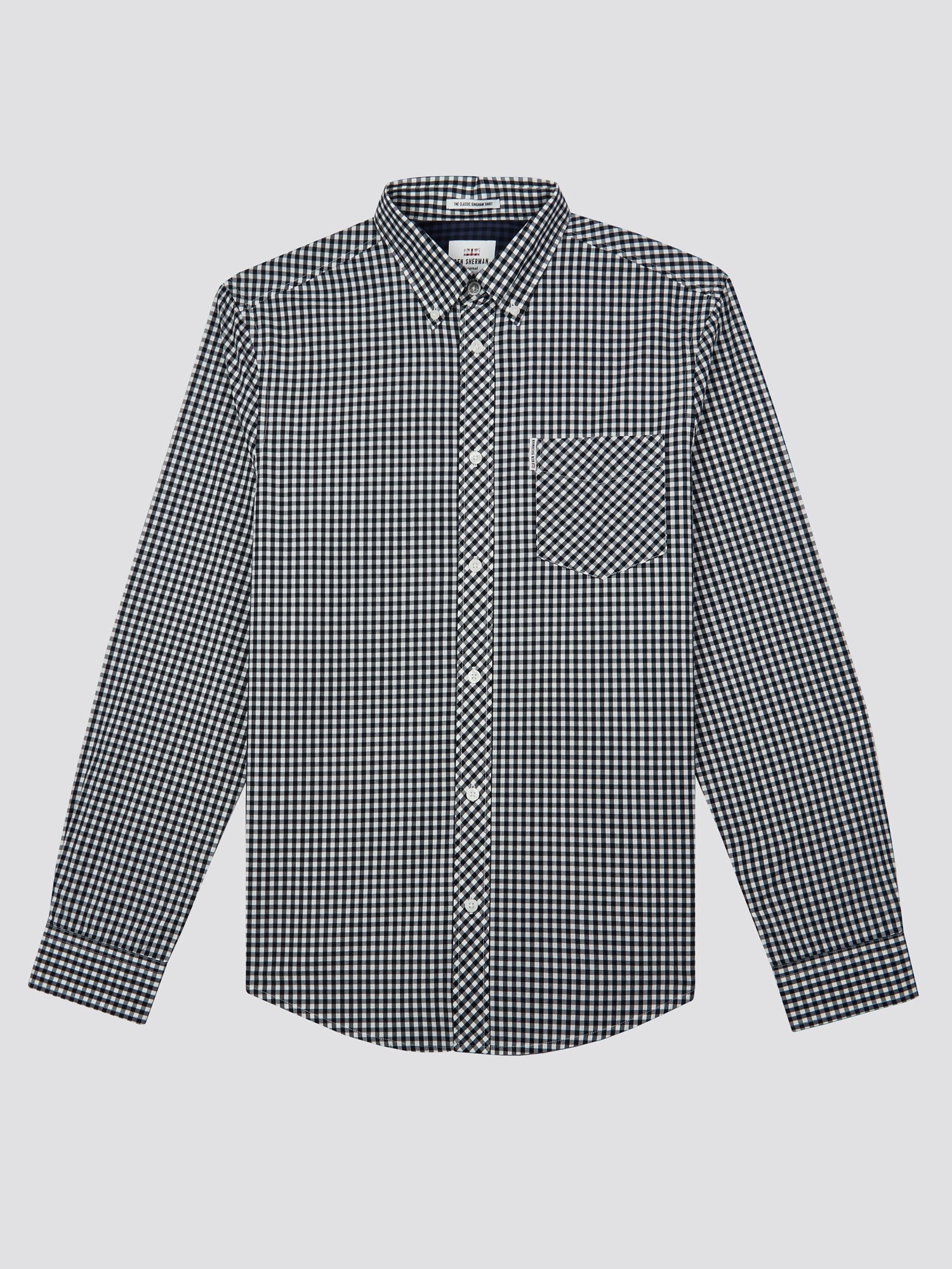 Black gingham shirt best sale