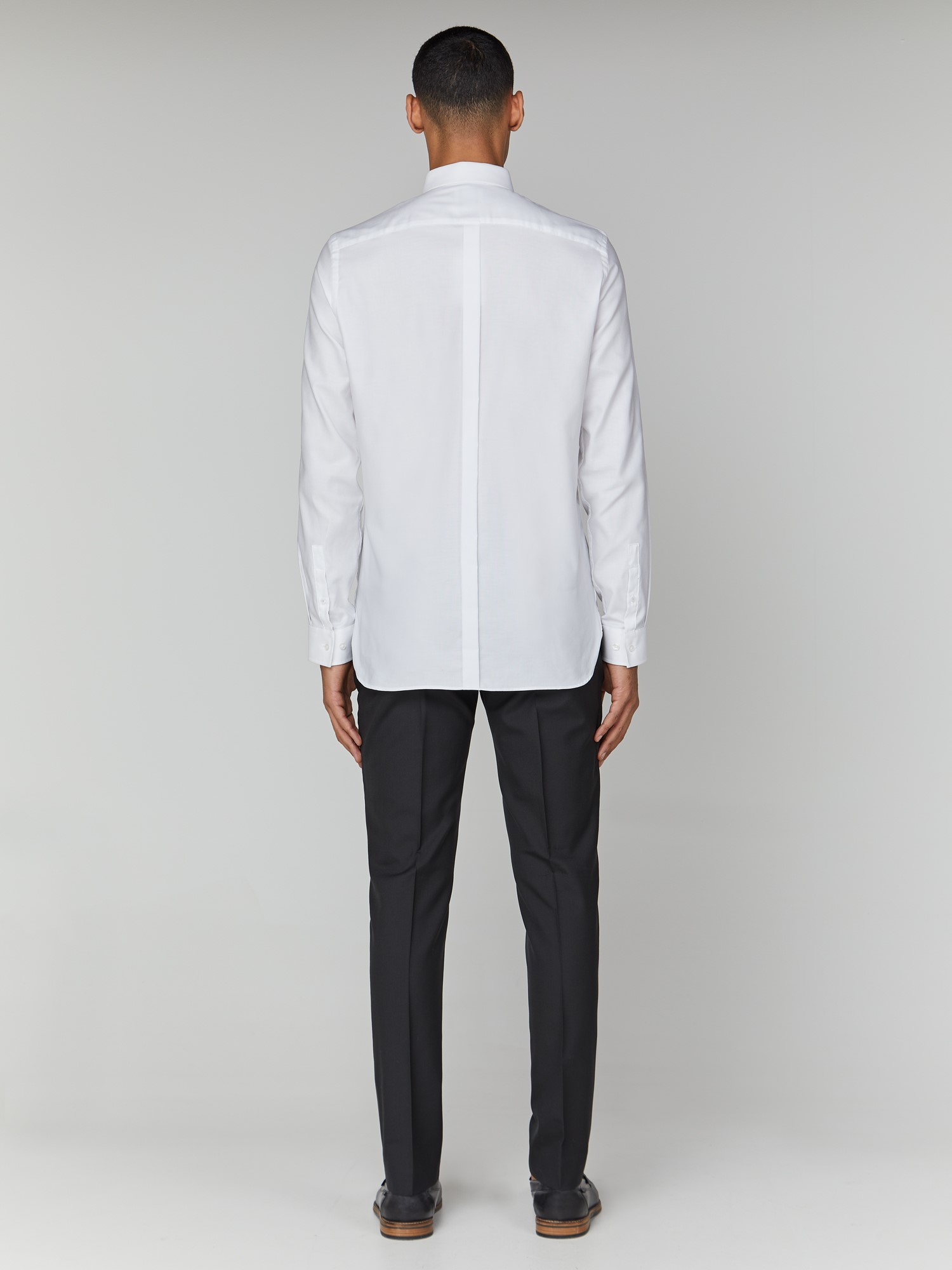 White Long Sleeve Oxford Formal Shirt