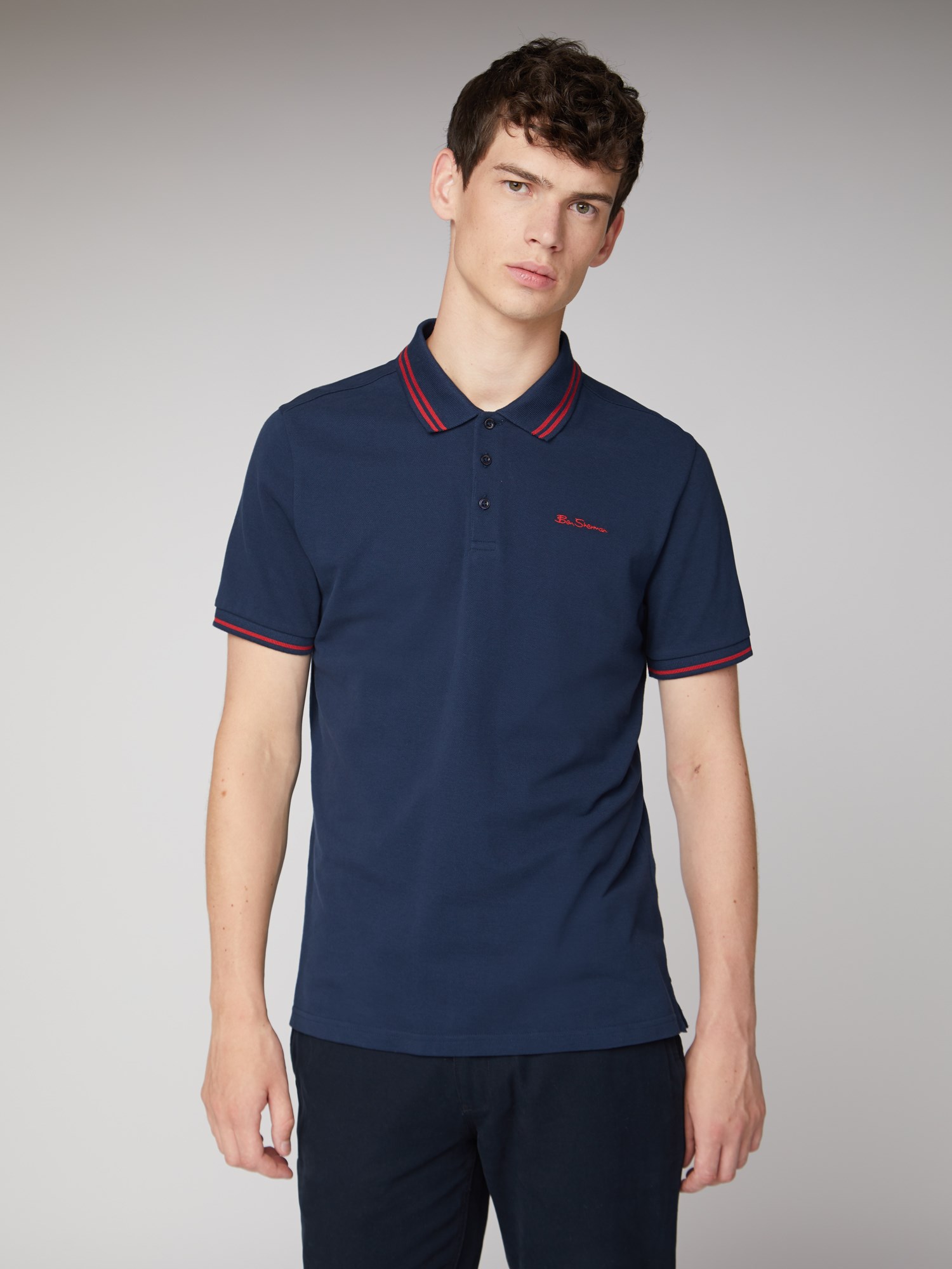 Ben sherman pique polo best sale