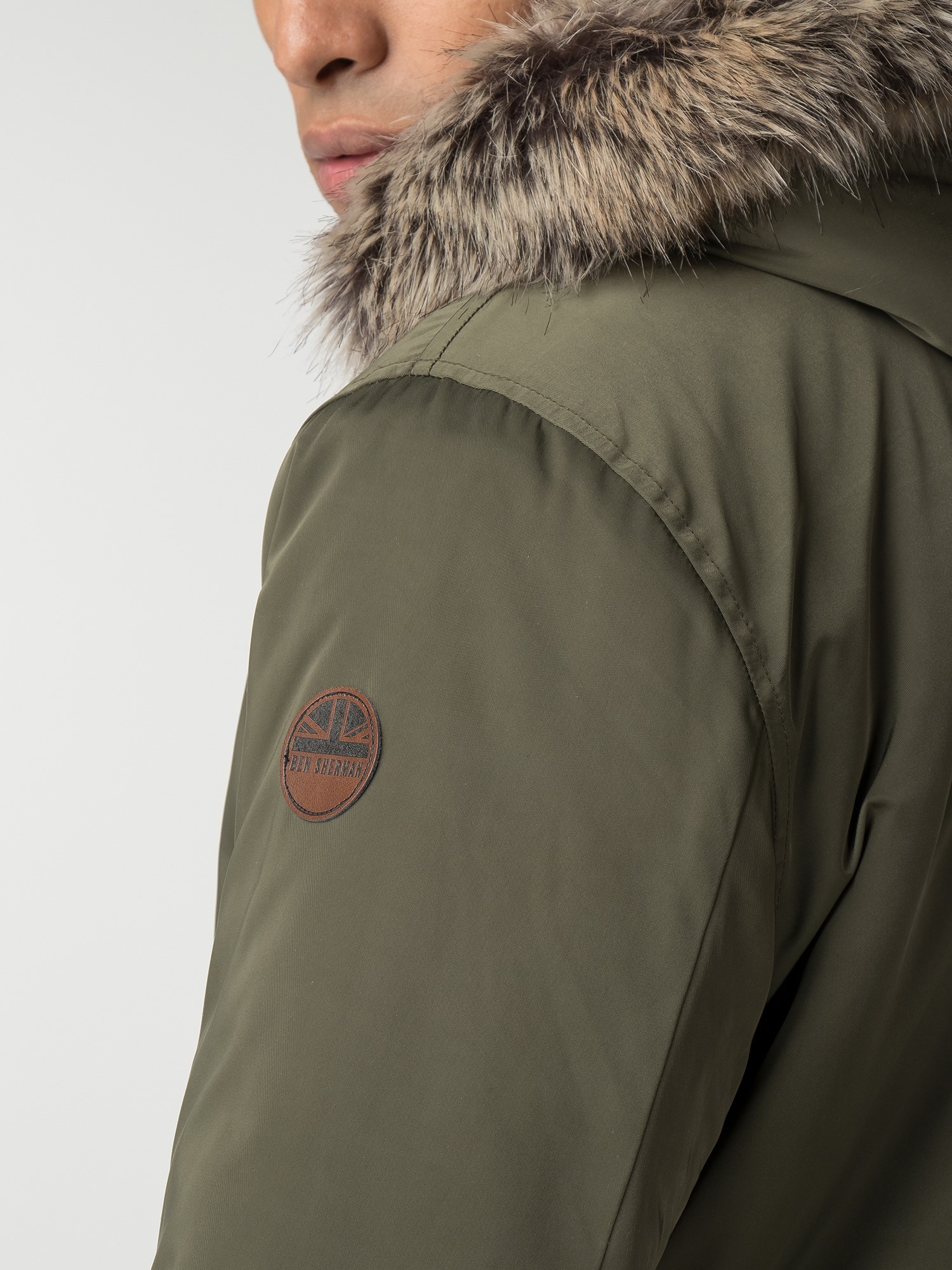 Men s Dark Green Winter Mod Parka Ben Sherman Est 1963