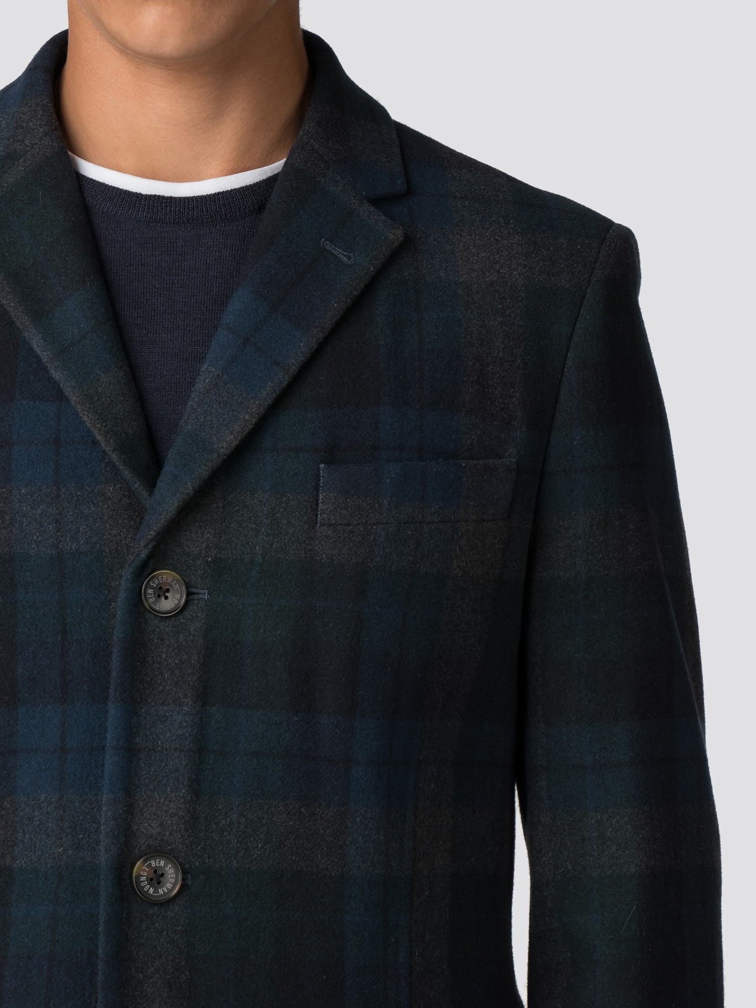 Statement Check Tailored Coat