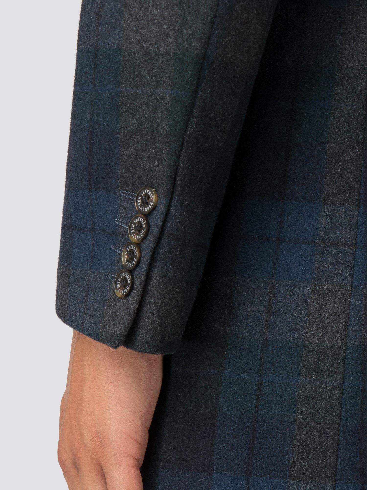 Statement Check Tailored Coat