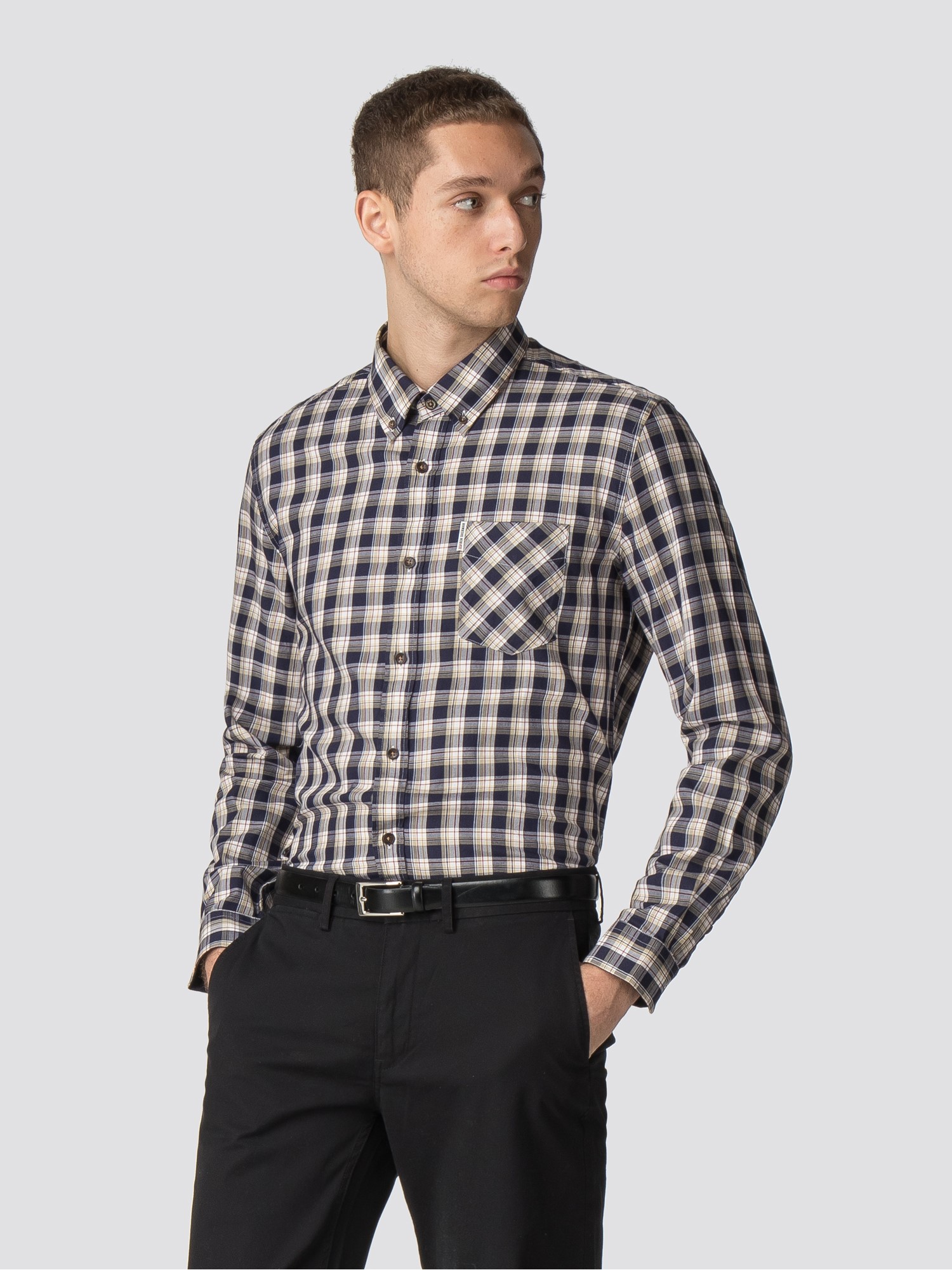 Long Sleeve Heritage Windowpane Shirt