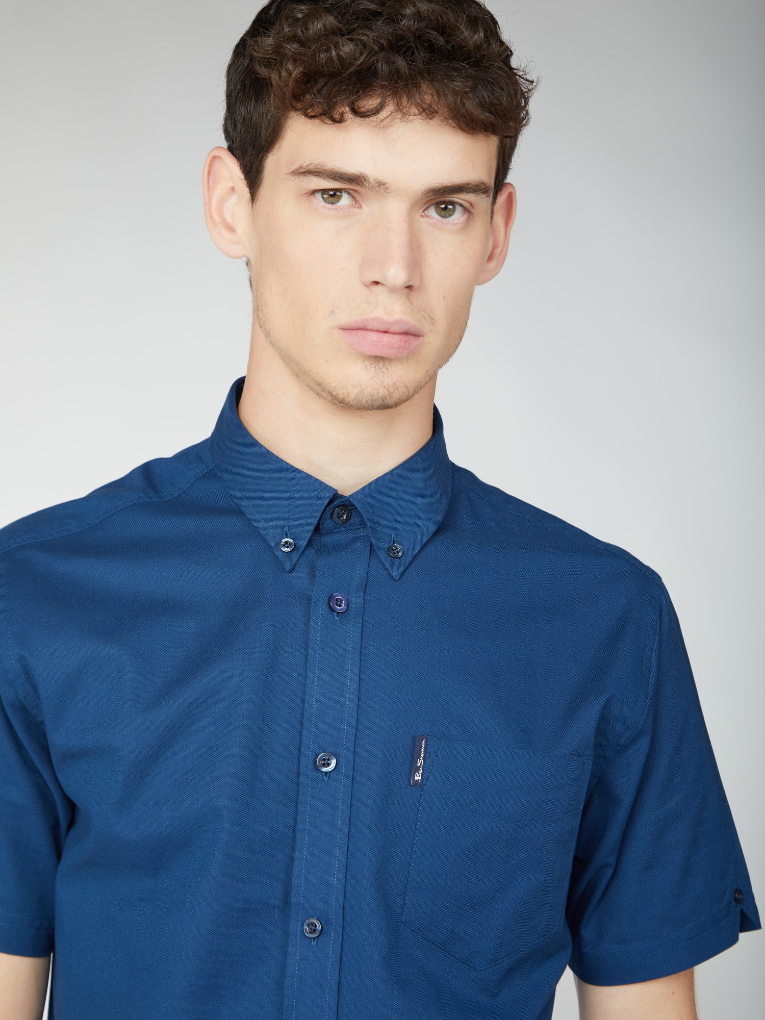 Liam in Solid Lake Blue Oxford Shirt