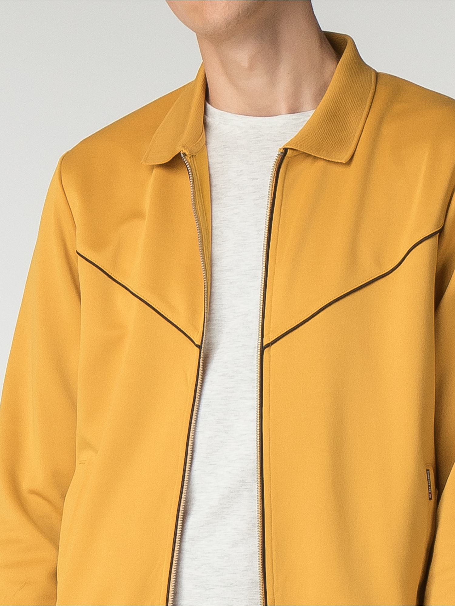 Yellow Tricot Track Top Jacket