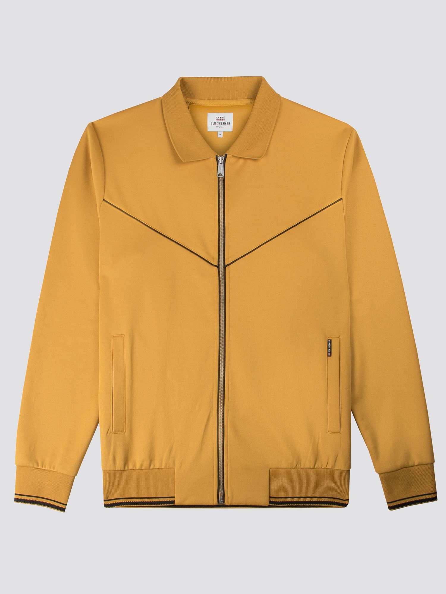 Yellow Tricot Track Top Jacket