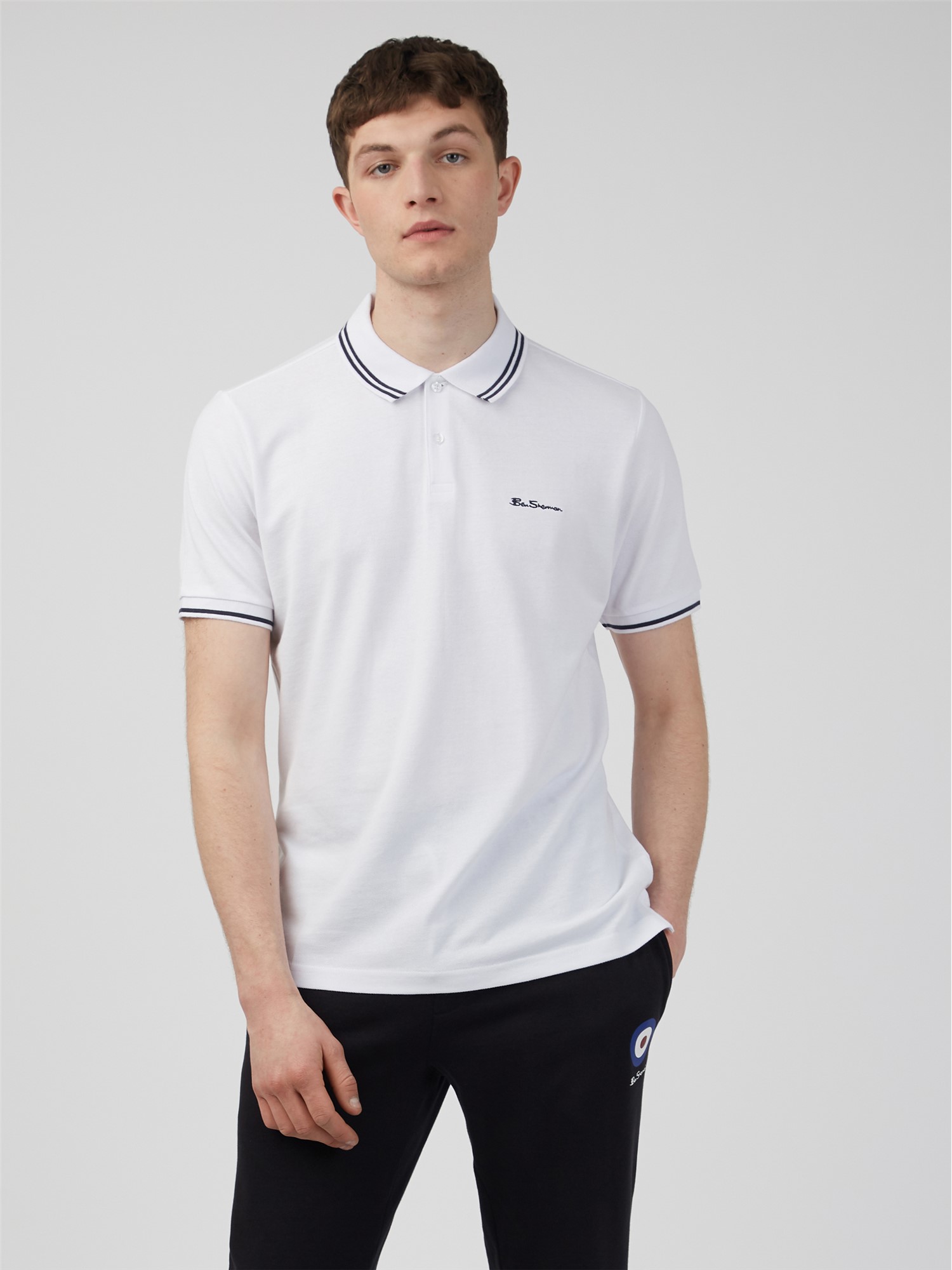 Romford Tipped Polo Shirt - White