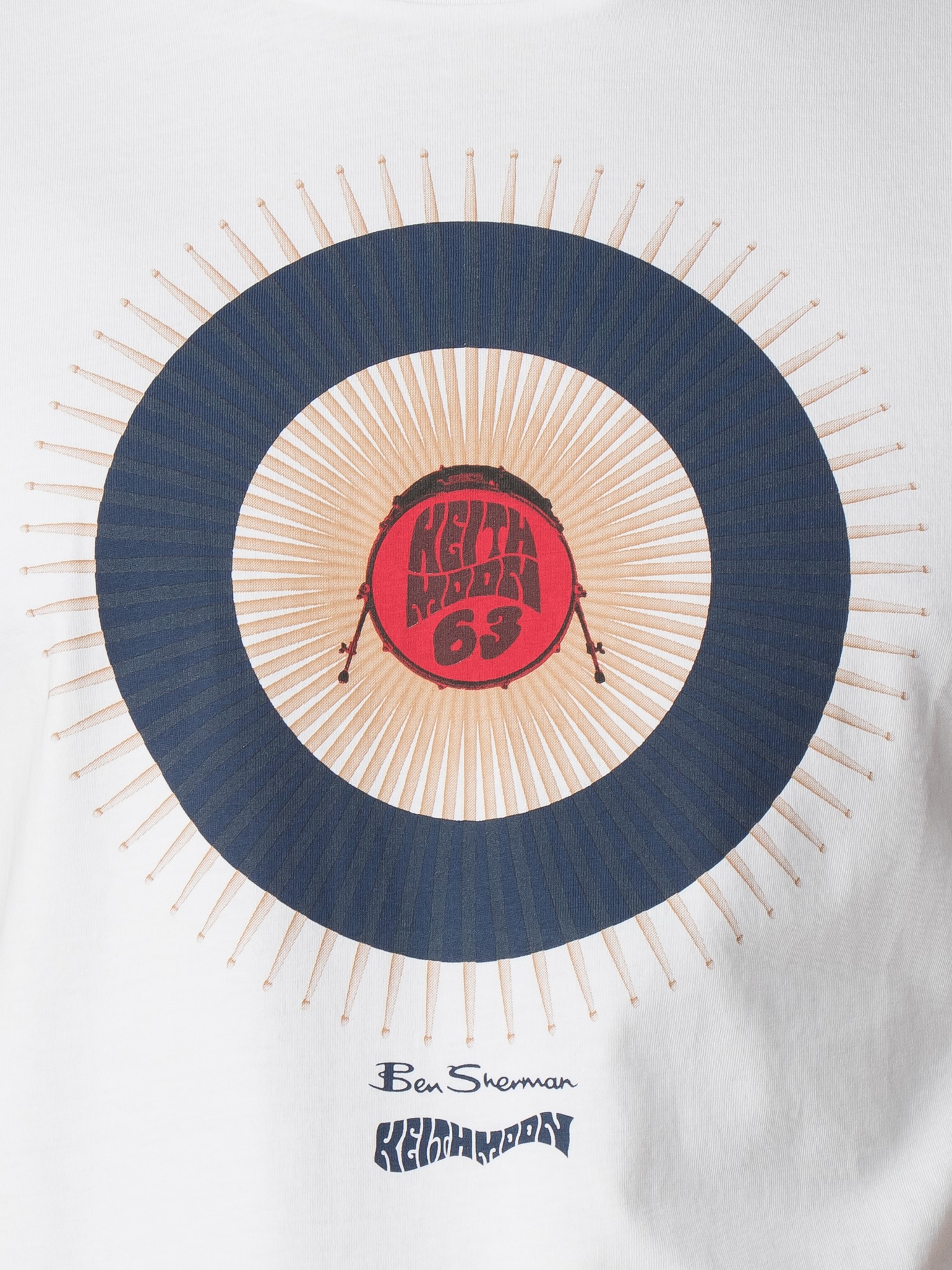 3stylershop T-Shirt Uomo Keith Moon - Target MODS - 100% Cotone Made In Italy