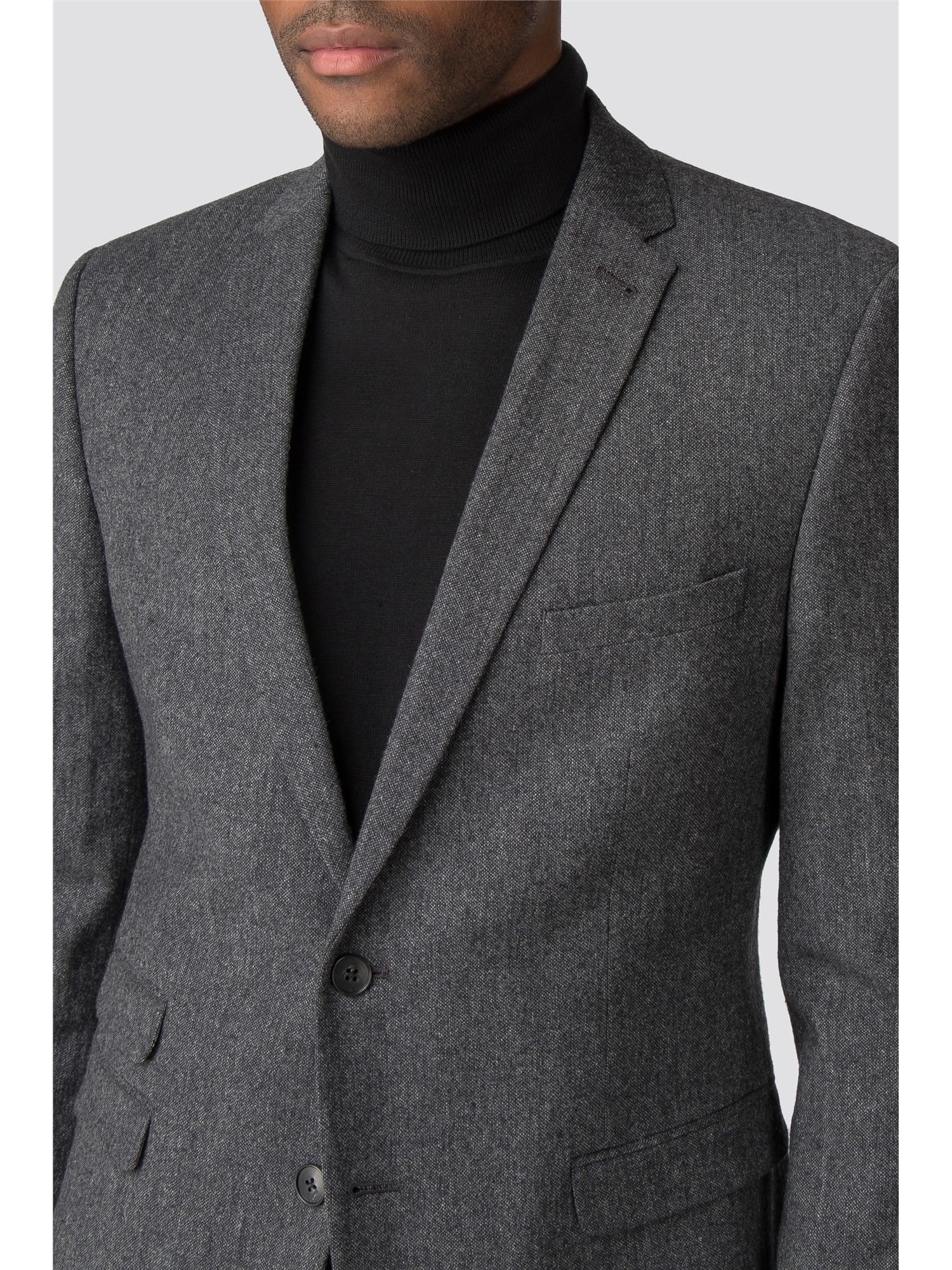 British Charcoal Tweed Camden Fit Suit