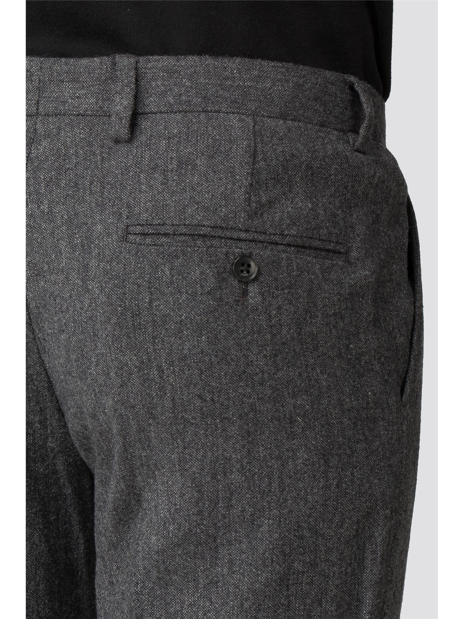 Men s Charcoal Tweed Slim Fit Trousers Ben Sherman Est 1963