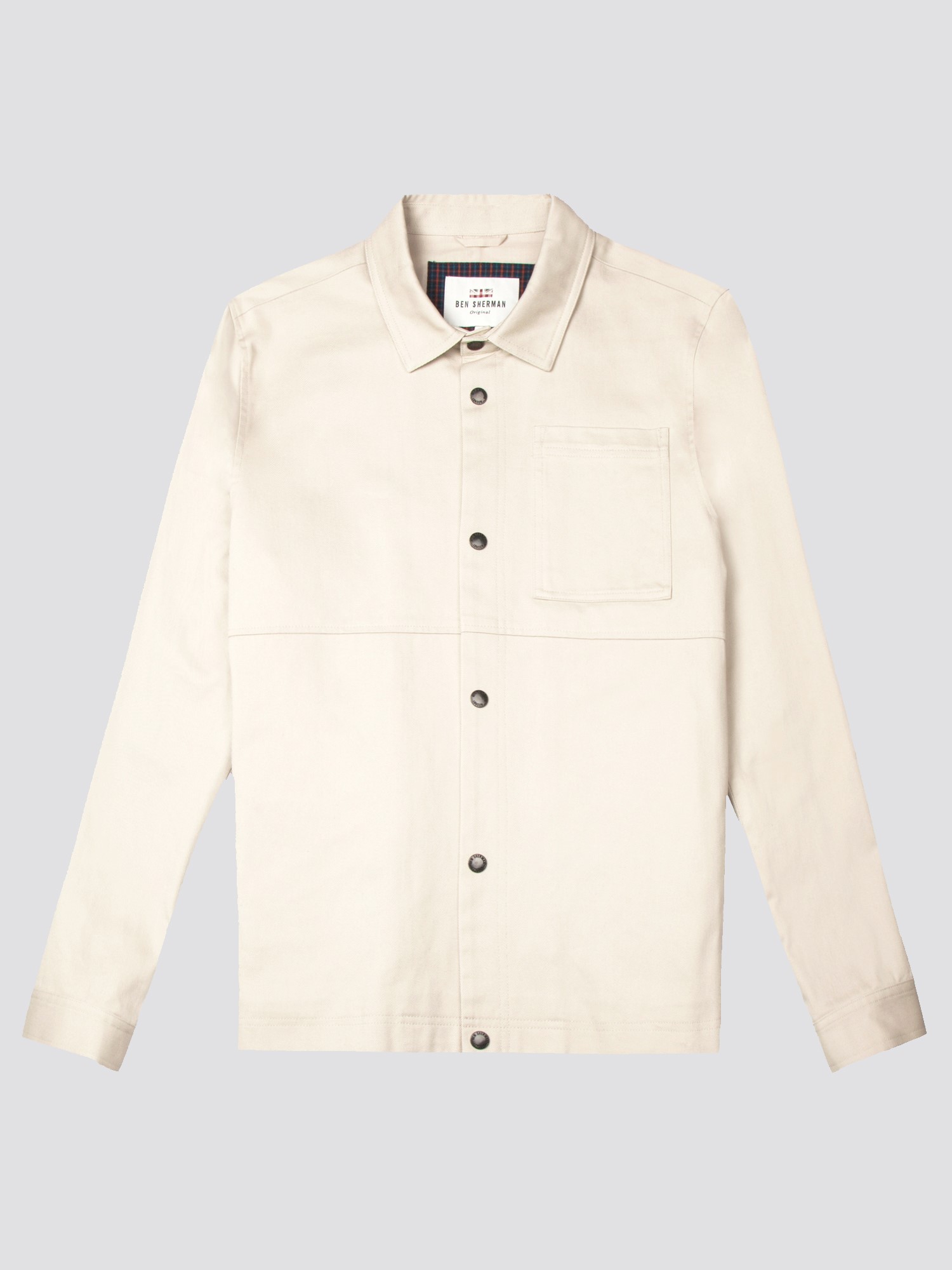 Ecru Long Sleeve Overshirt