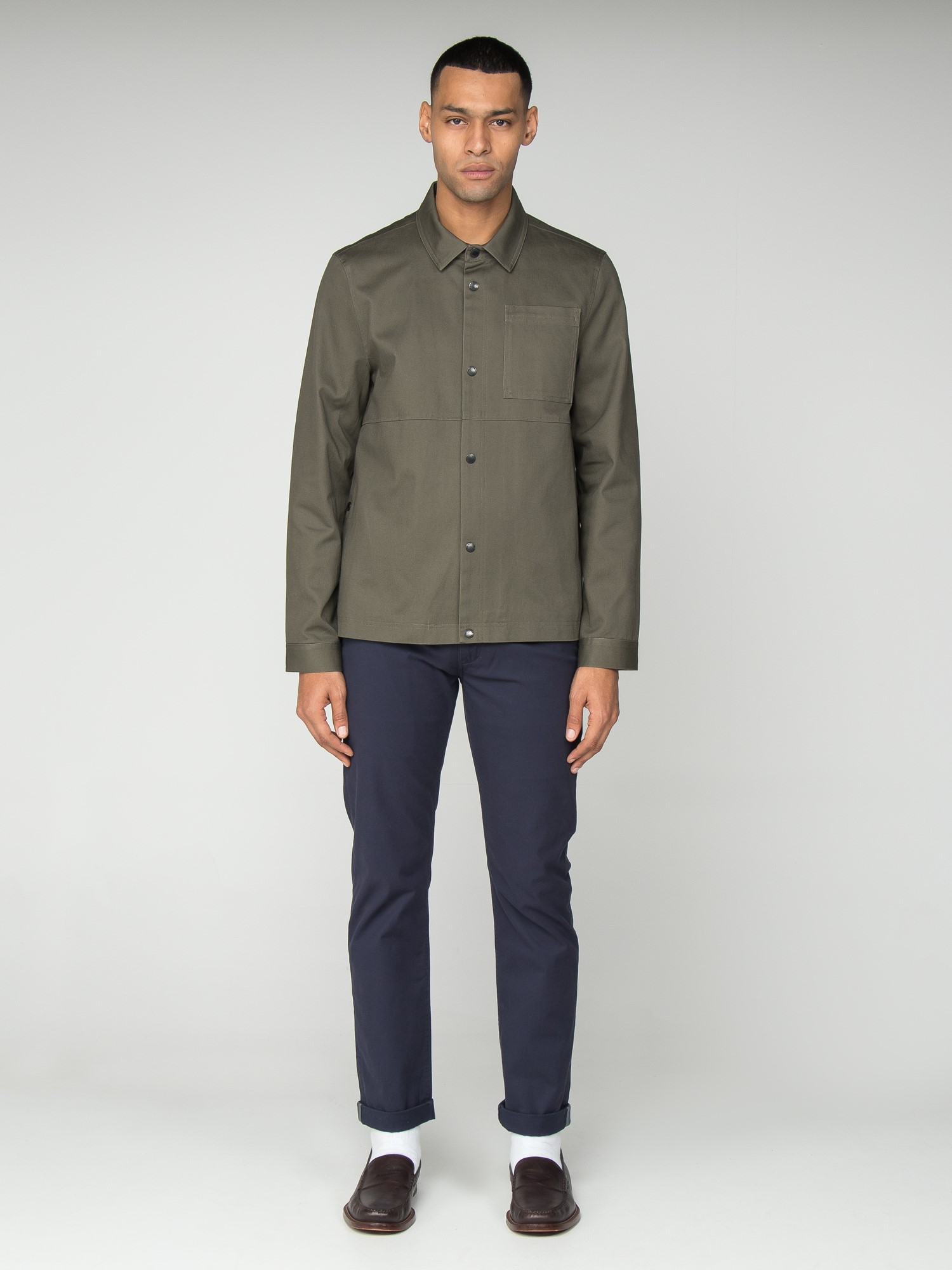 Khaki Long Sleeve Overshirt