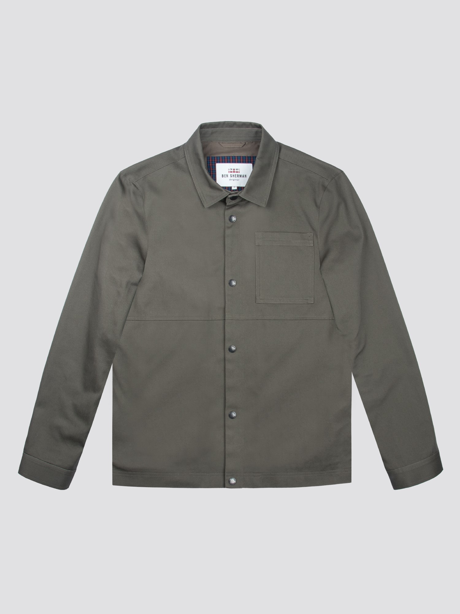 Khaki Long Sleeve Overshirt