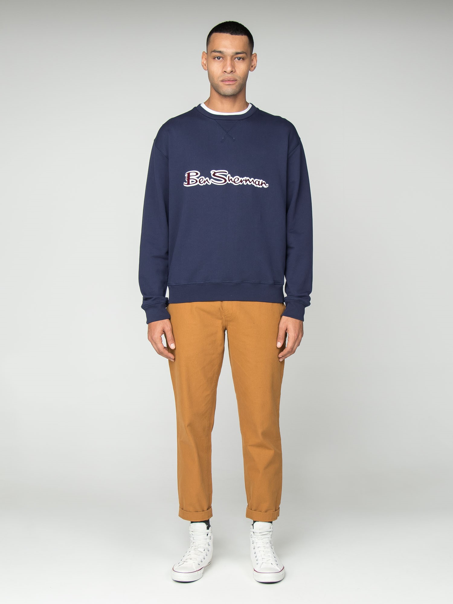 Navy Archive Logo Carrier Sweatshirt