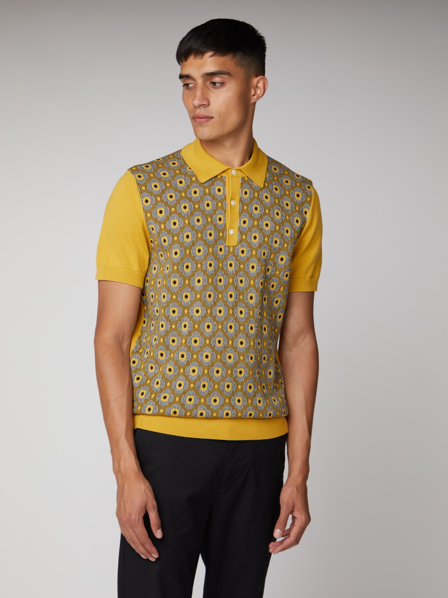 Pattern Front Polo