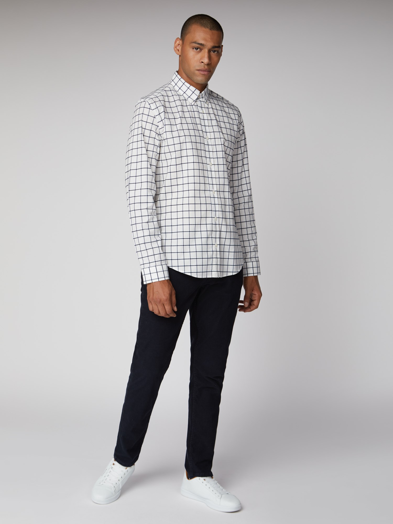 Men's Long Sleeve Boucle Check Shirt | Ben Sherman | Est 1963 Men's Long Sleeve Boucle Check Shirt | Ben Sherman | Est 1963