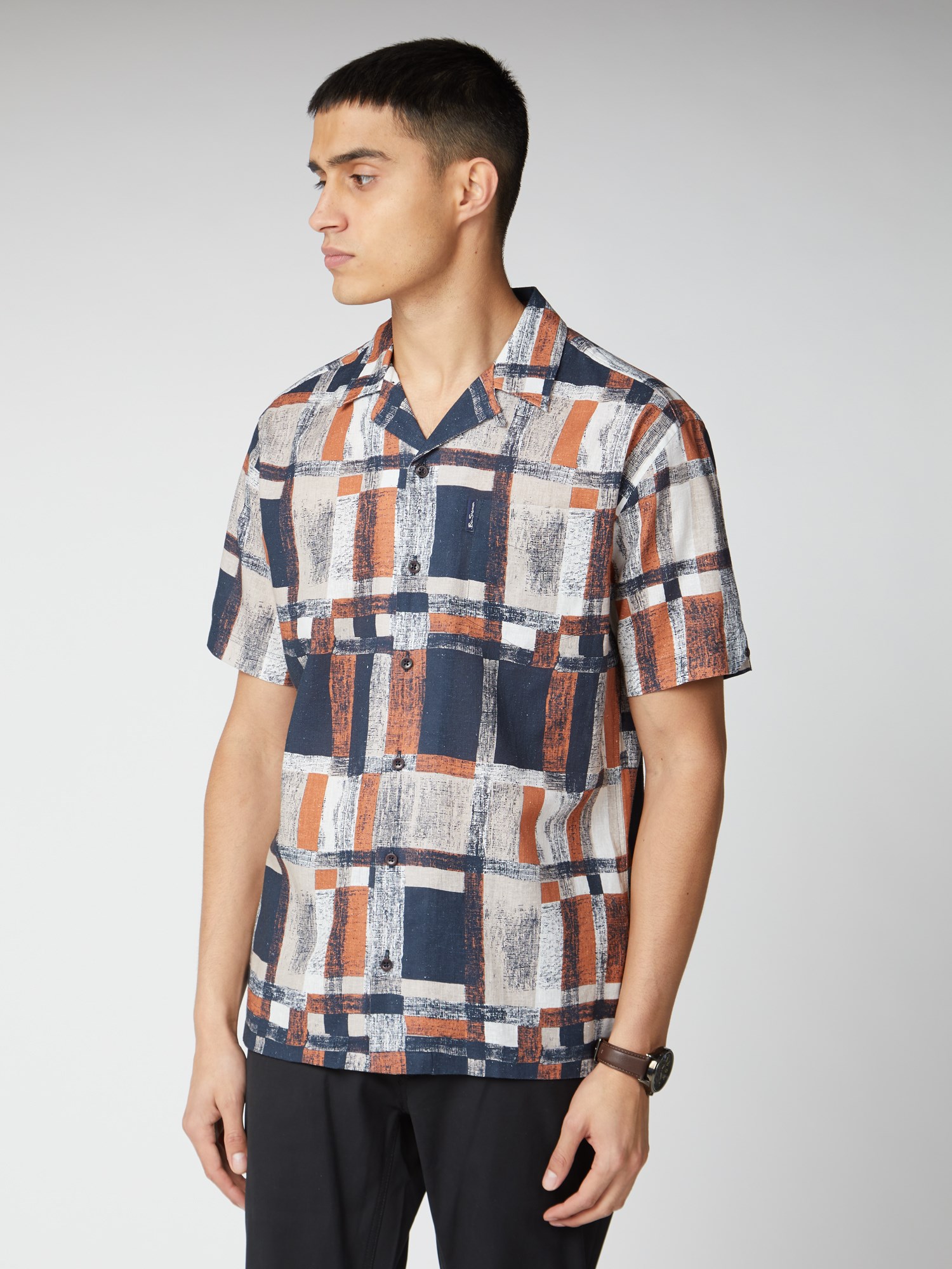 Printed Linen Shirt