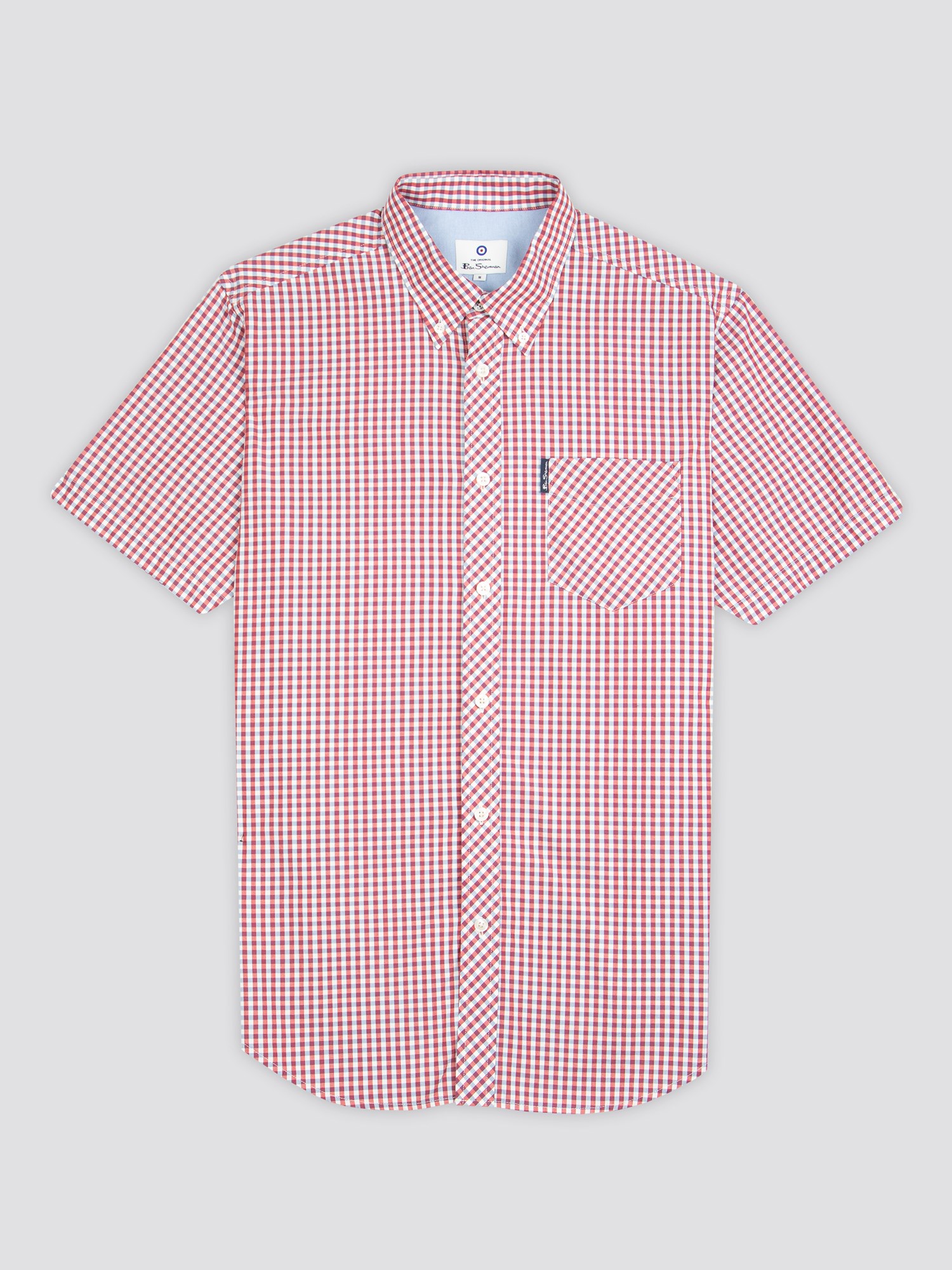 Signature Short Sleeve Gingham Shirt - F1 Red