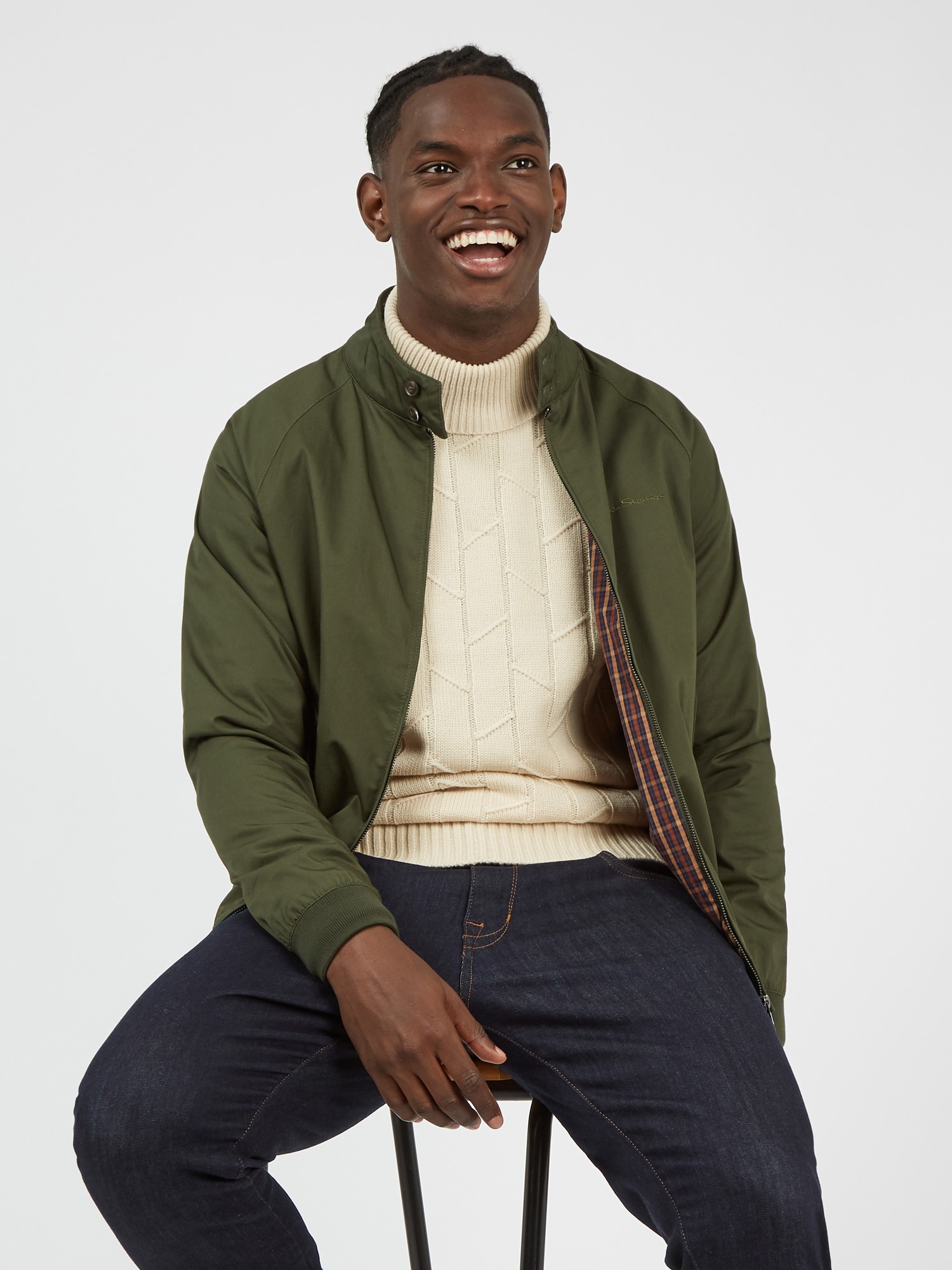 Signature Harrington Jacket - Deep Jungle - Ben Sherman UK