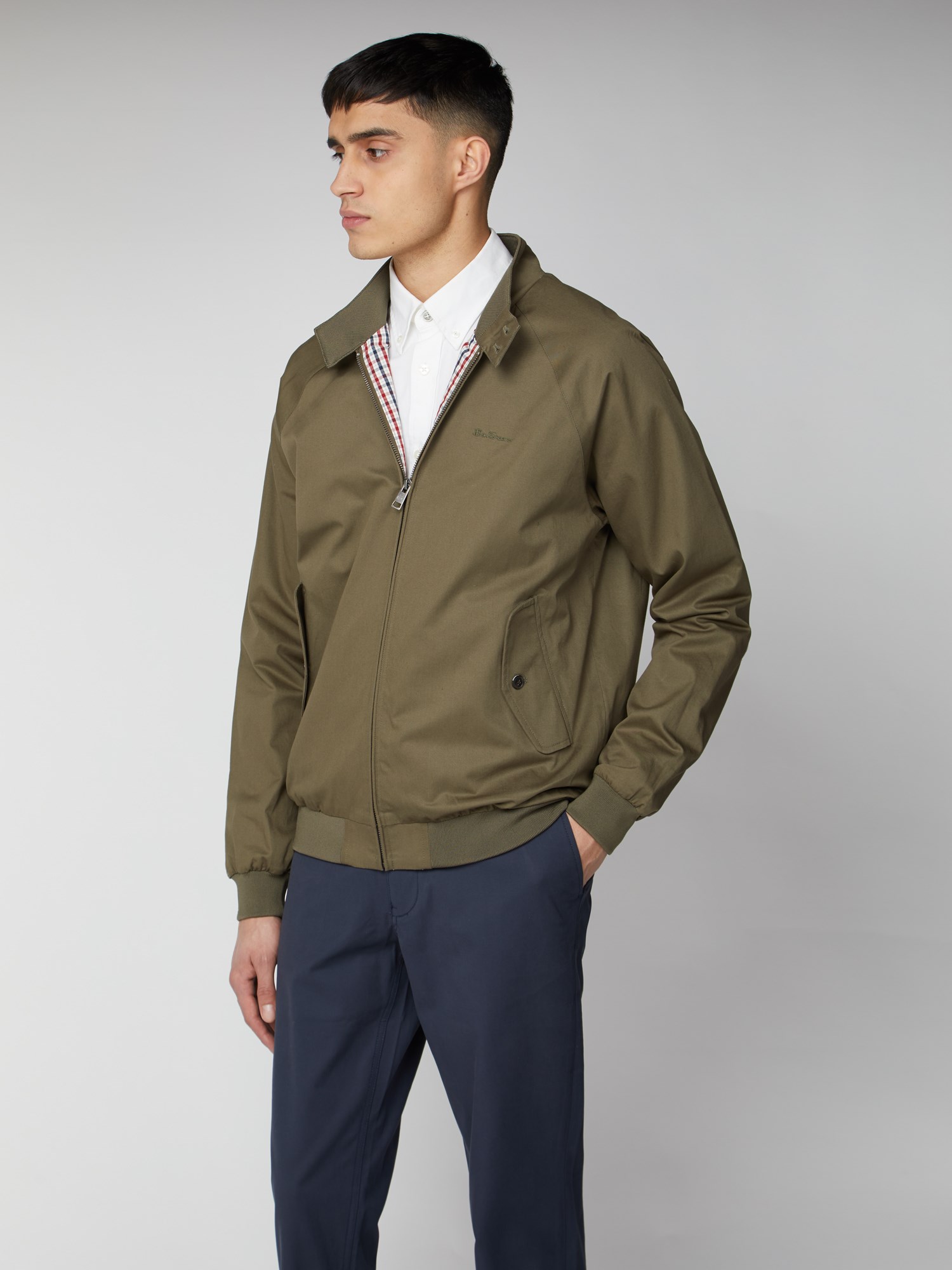 Signature Harrington Jacket - Khaki