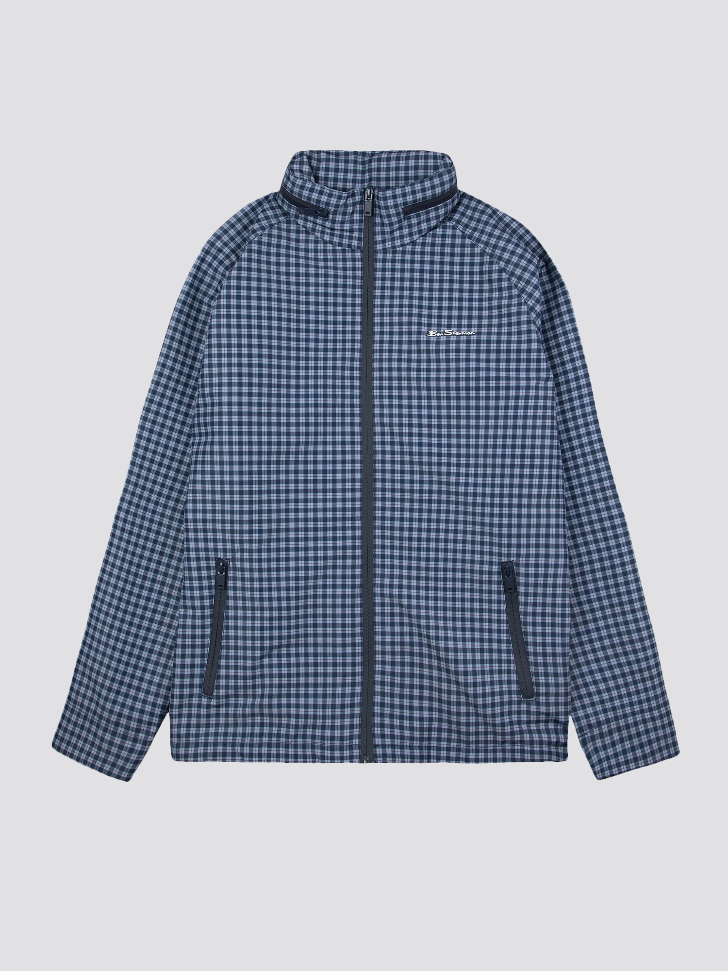 Blue Checked Shower Resistant Jacket