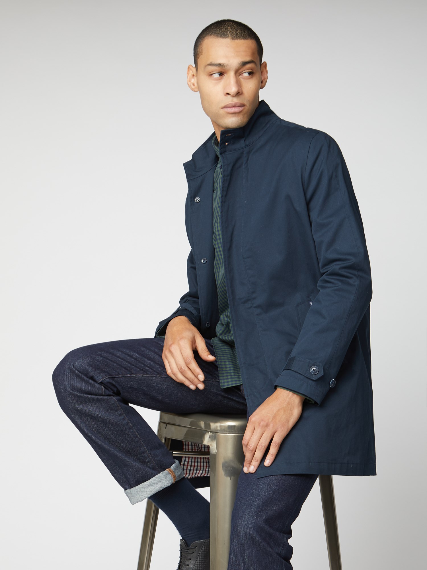 Navy Blue Button Up Mac