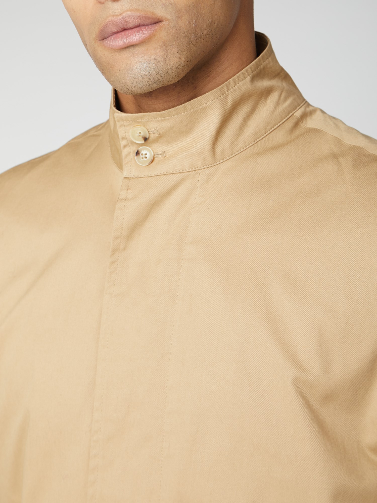 Beige Harrington Style Mac Overcoat Ben Sherman Est 1963