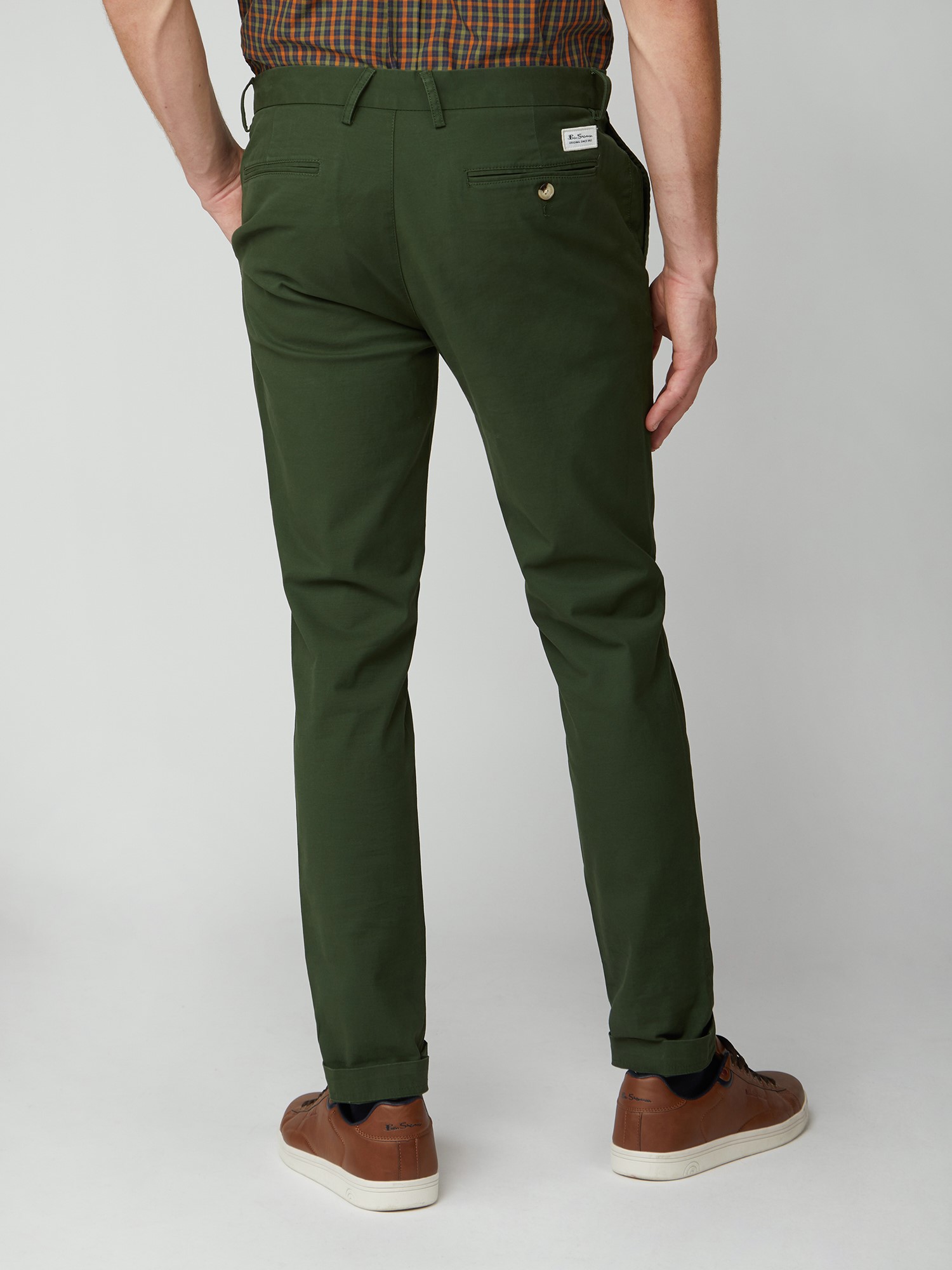 Signature Skinny Fit Stretch Cotton Chinos - Deep Jungle