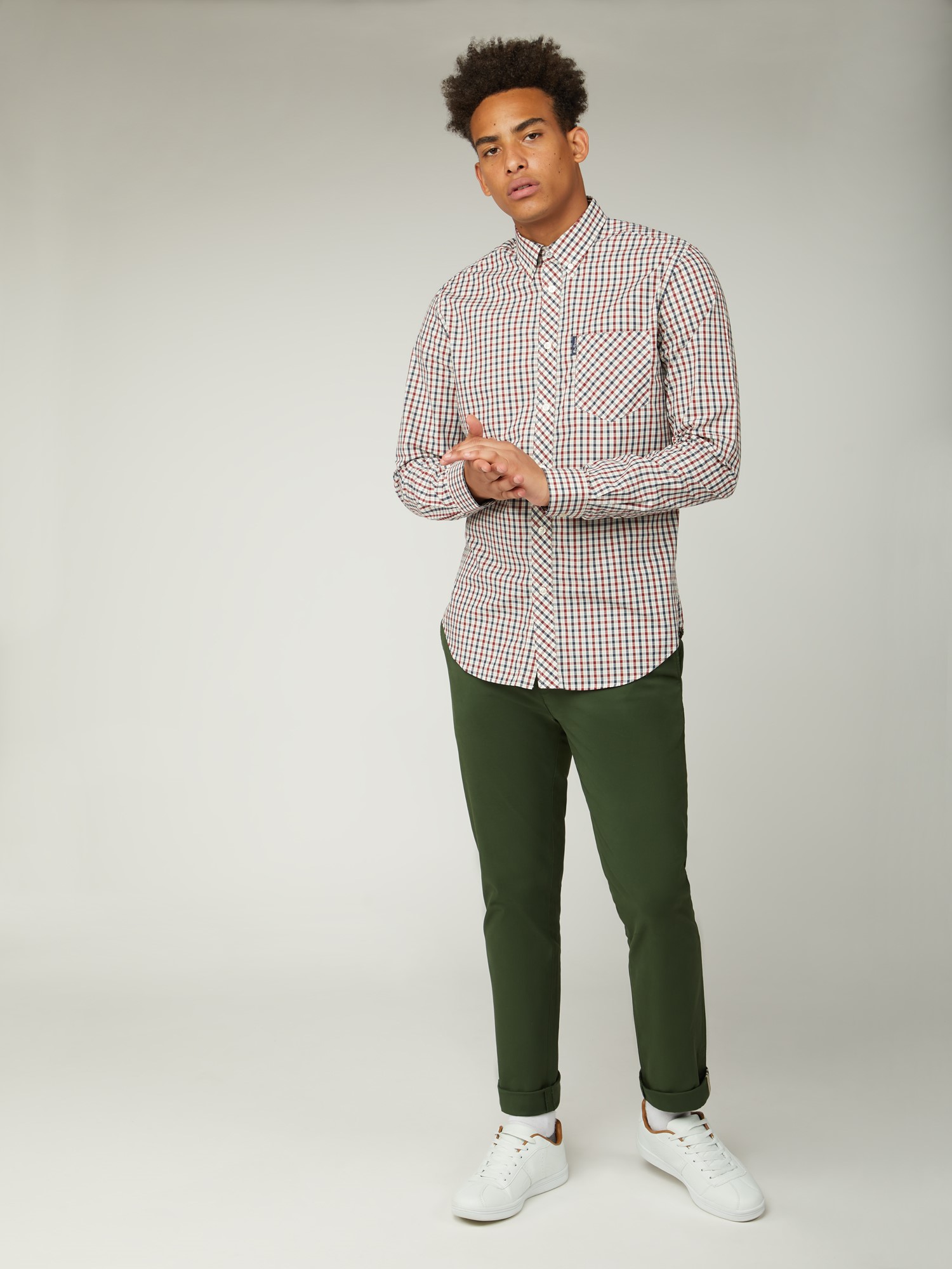 Signature Slim Stretch Chinos - Deep Jungle