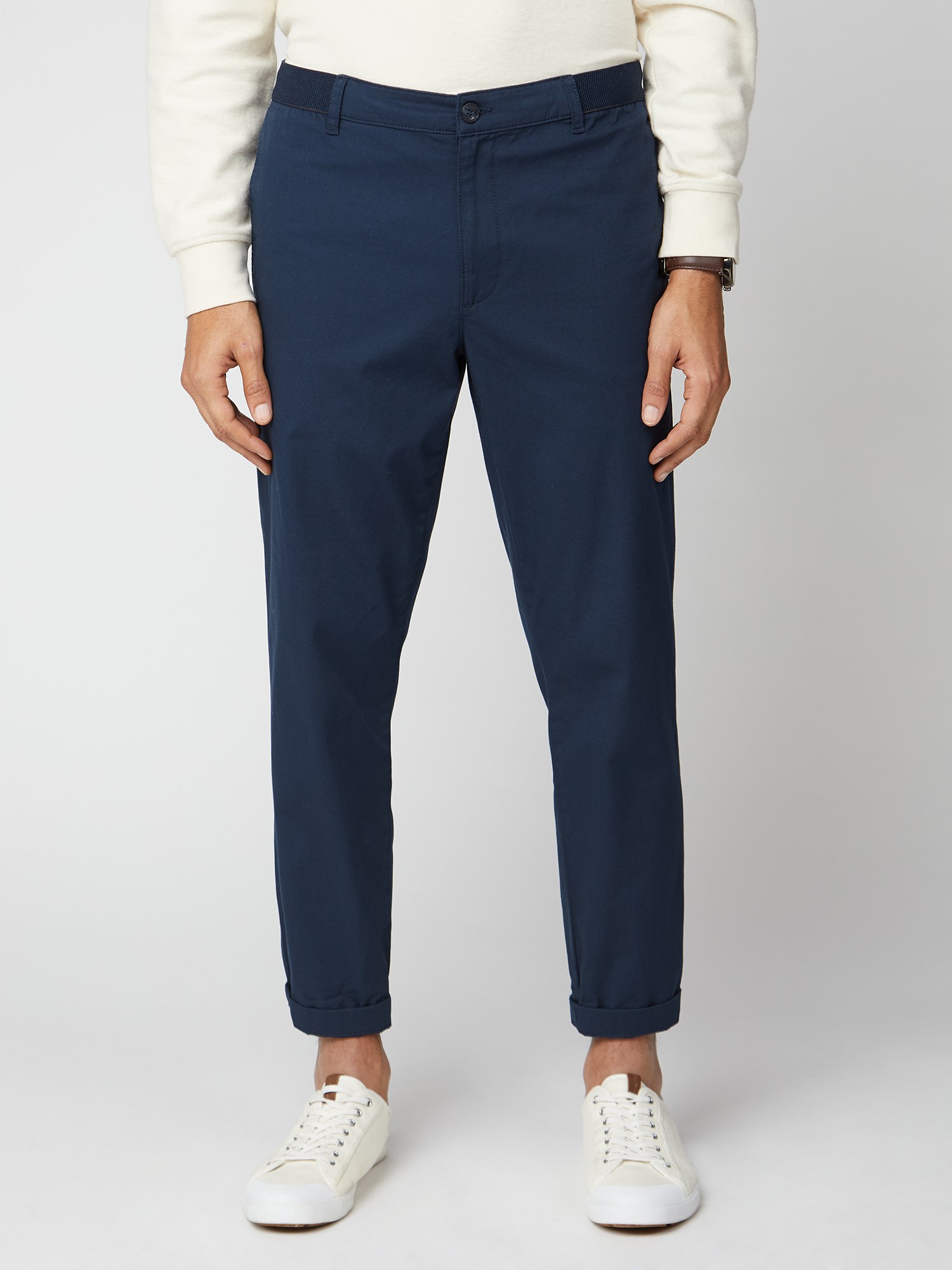 Navy Relaxed Casual Trousers