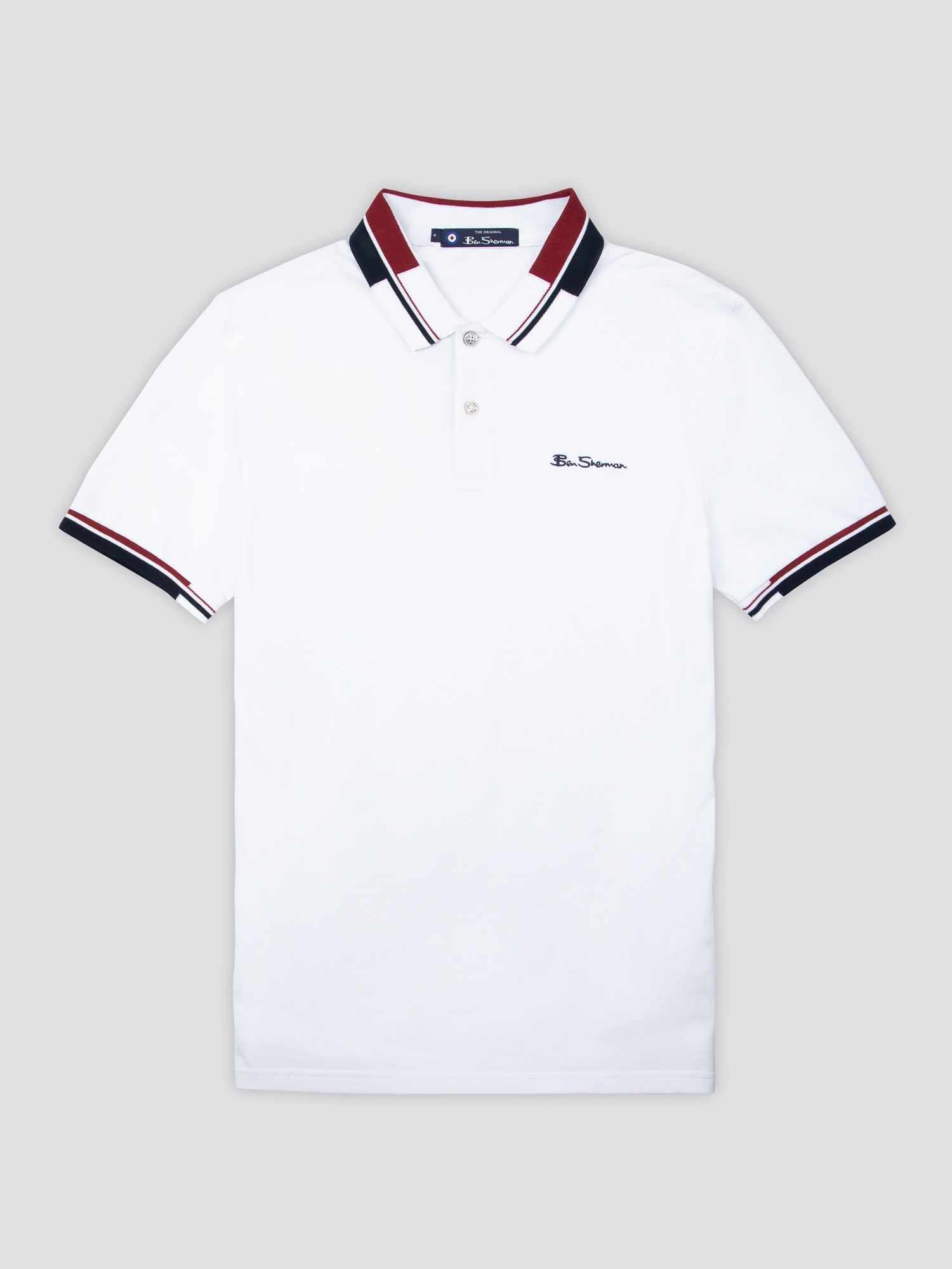 Stripe Collar Pique Polo