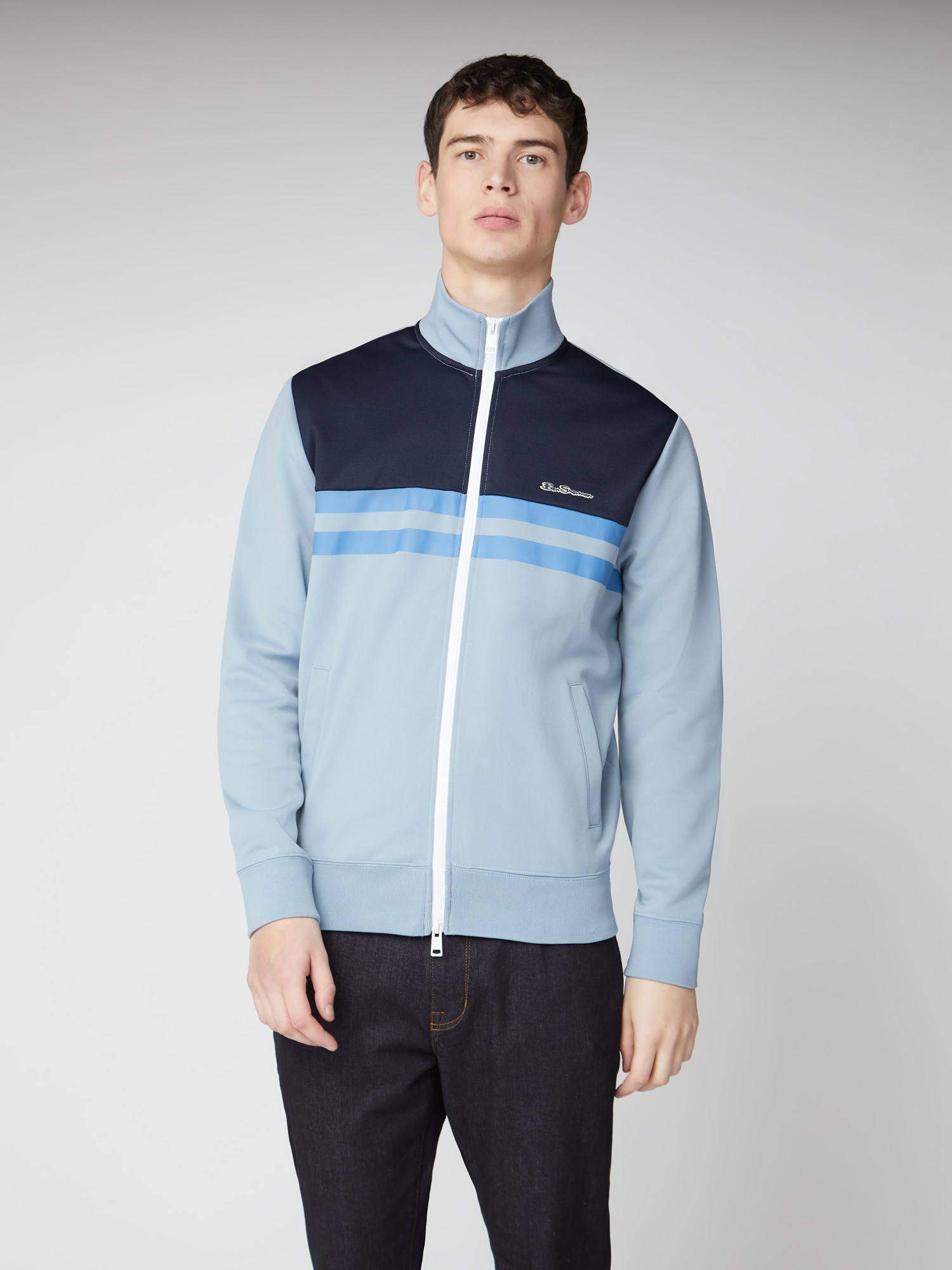 Blue Navy Tricot Track Top Ben Sherman Est 1963