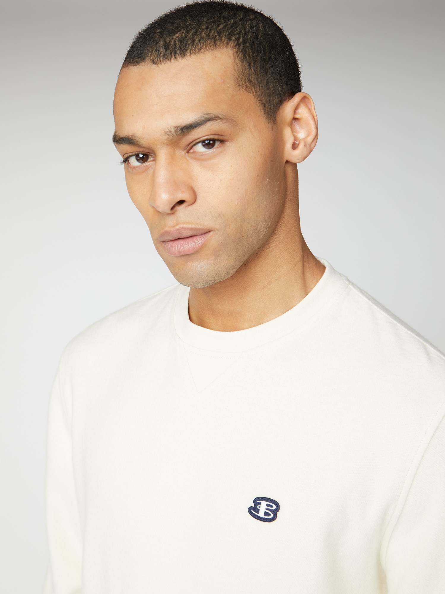 Lightweight Crew Neck Jumper - Ecru