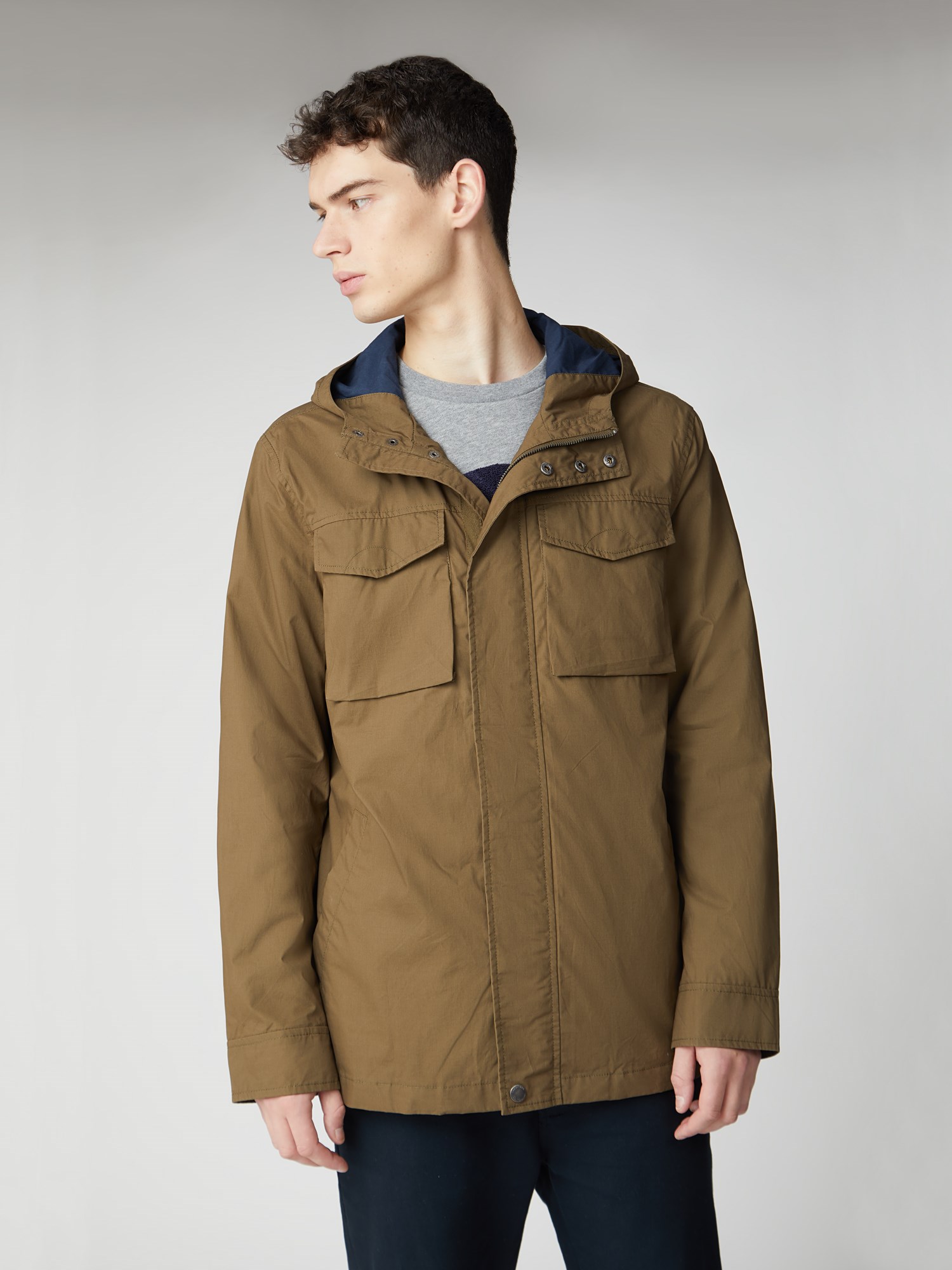 Khaki Green Lightweight Field Jacket Ben Sherman Est 1963