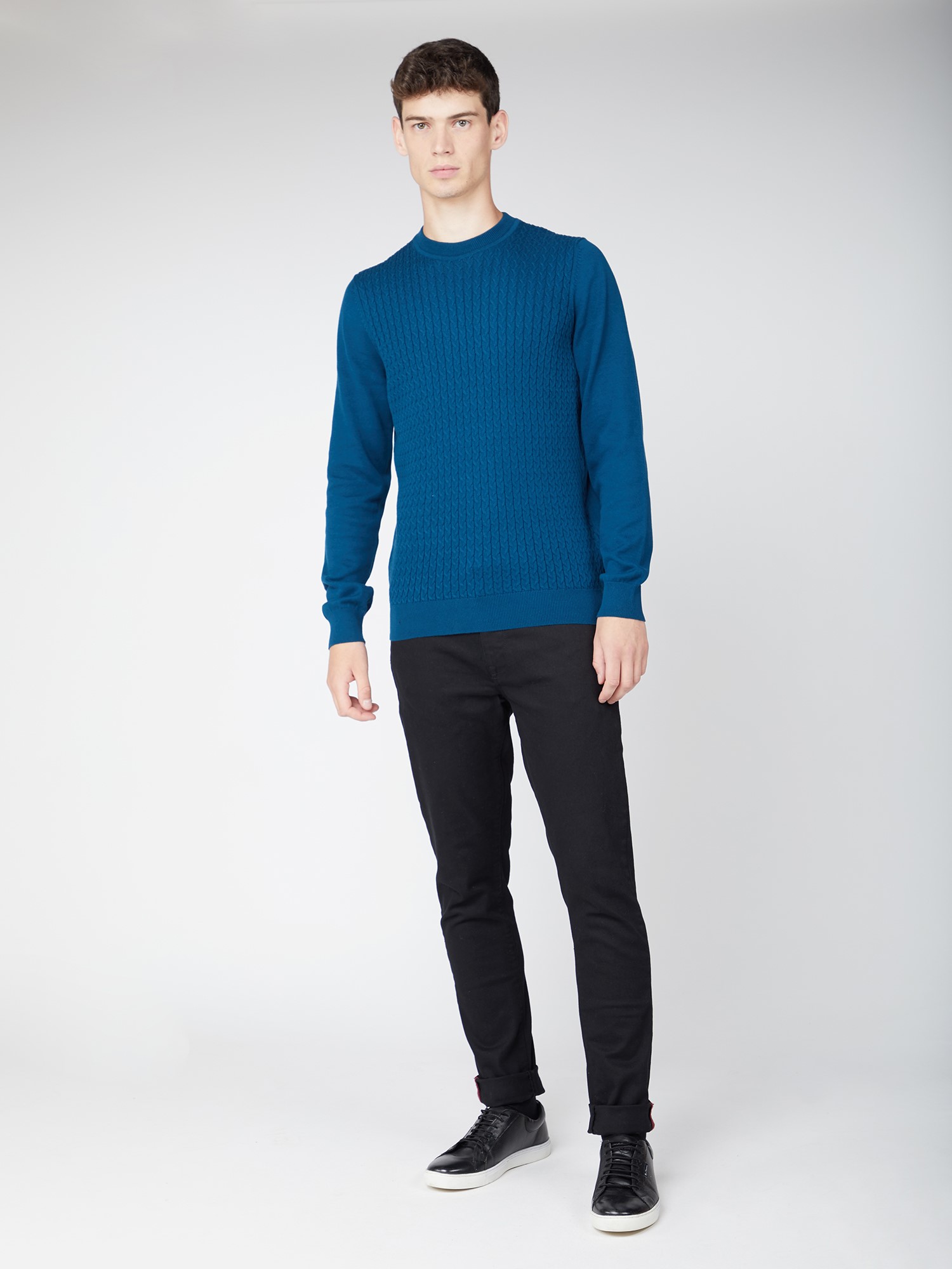 Textured Crew Neck Jumper