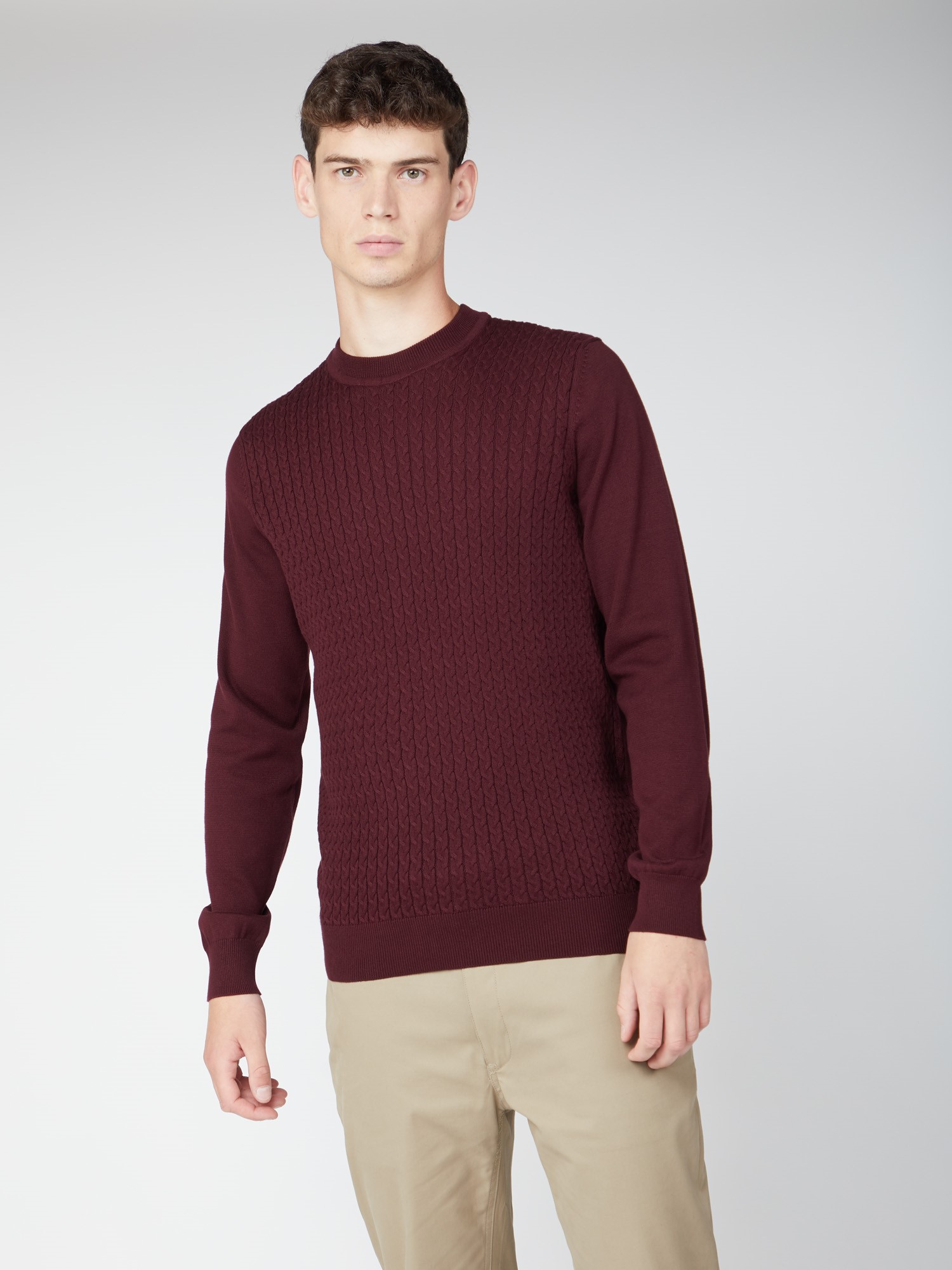 Textured Crew Neck Jumper