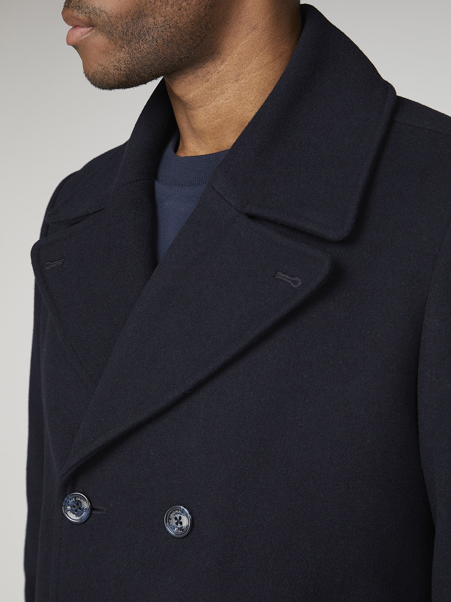 Men s Navy Blue Classic Peacoat Ben Sherman Est 1963