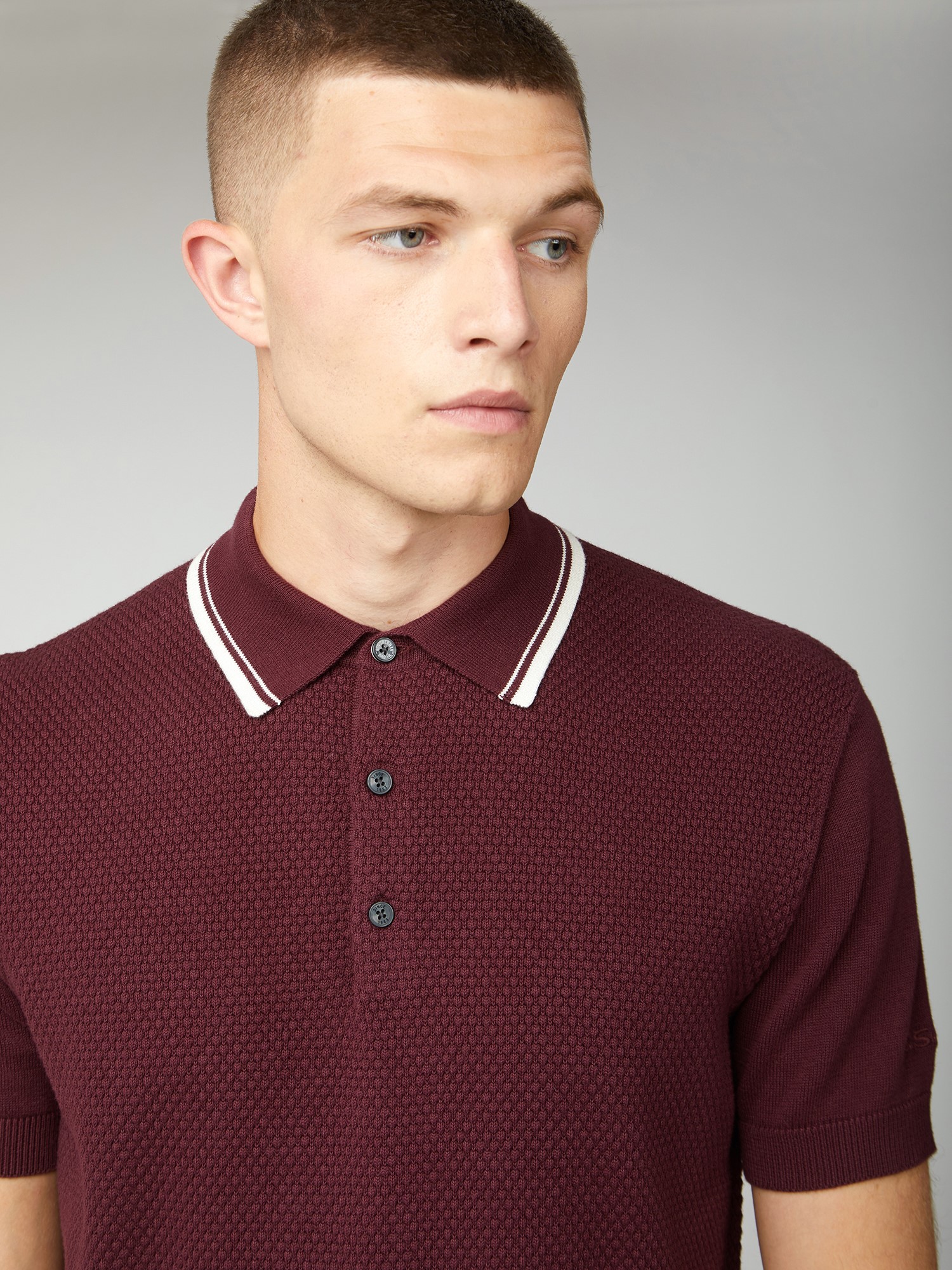 Textured Cotton Polo