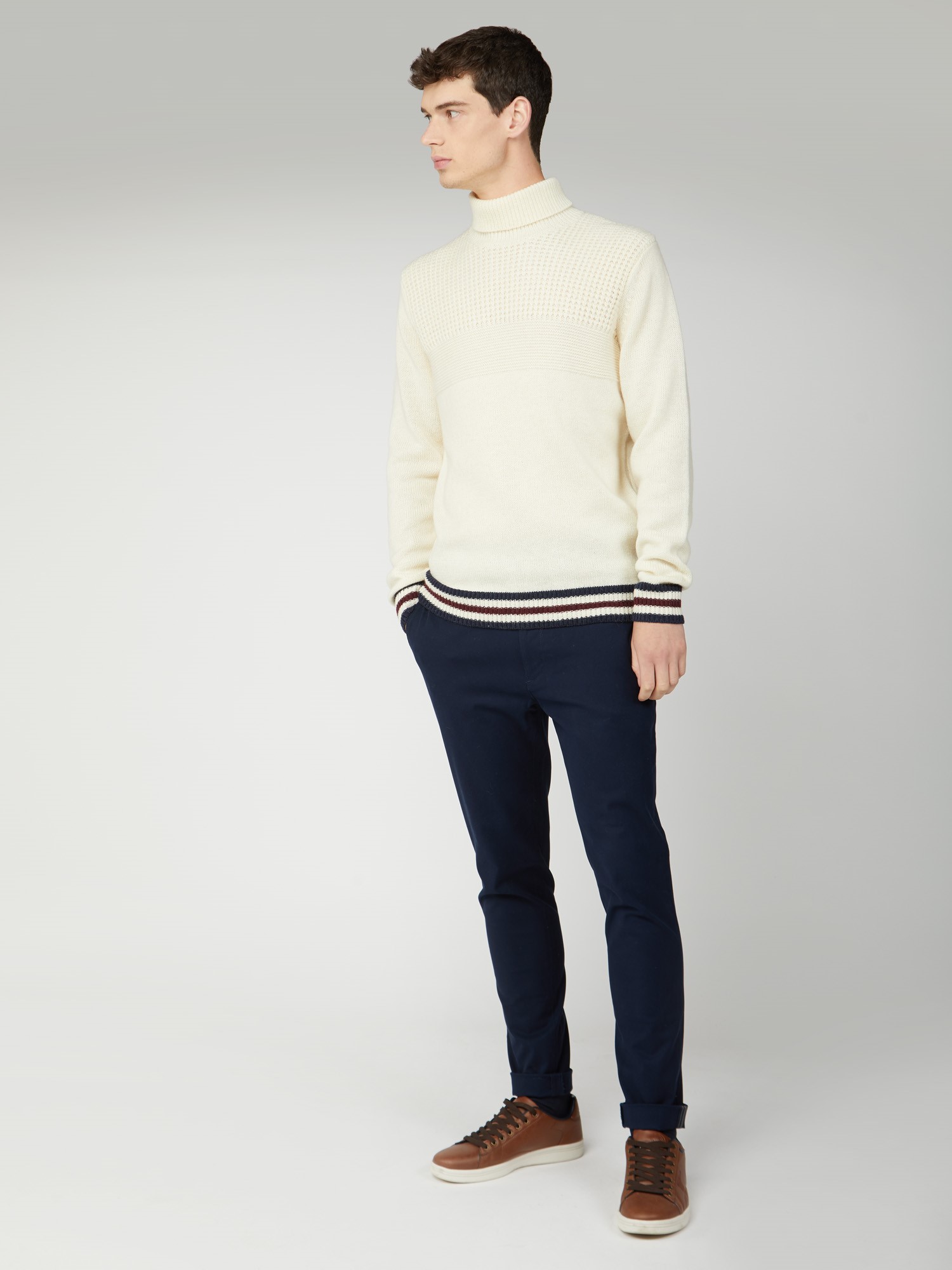 Textured Roll Neck