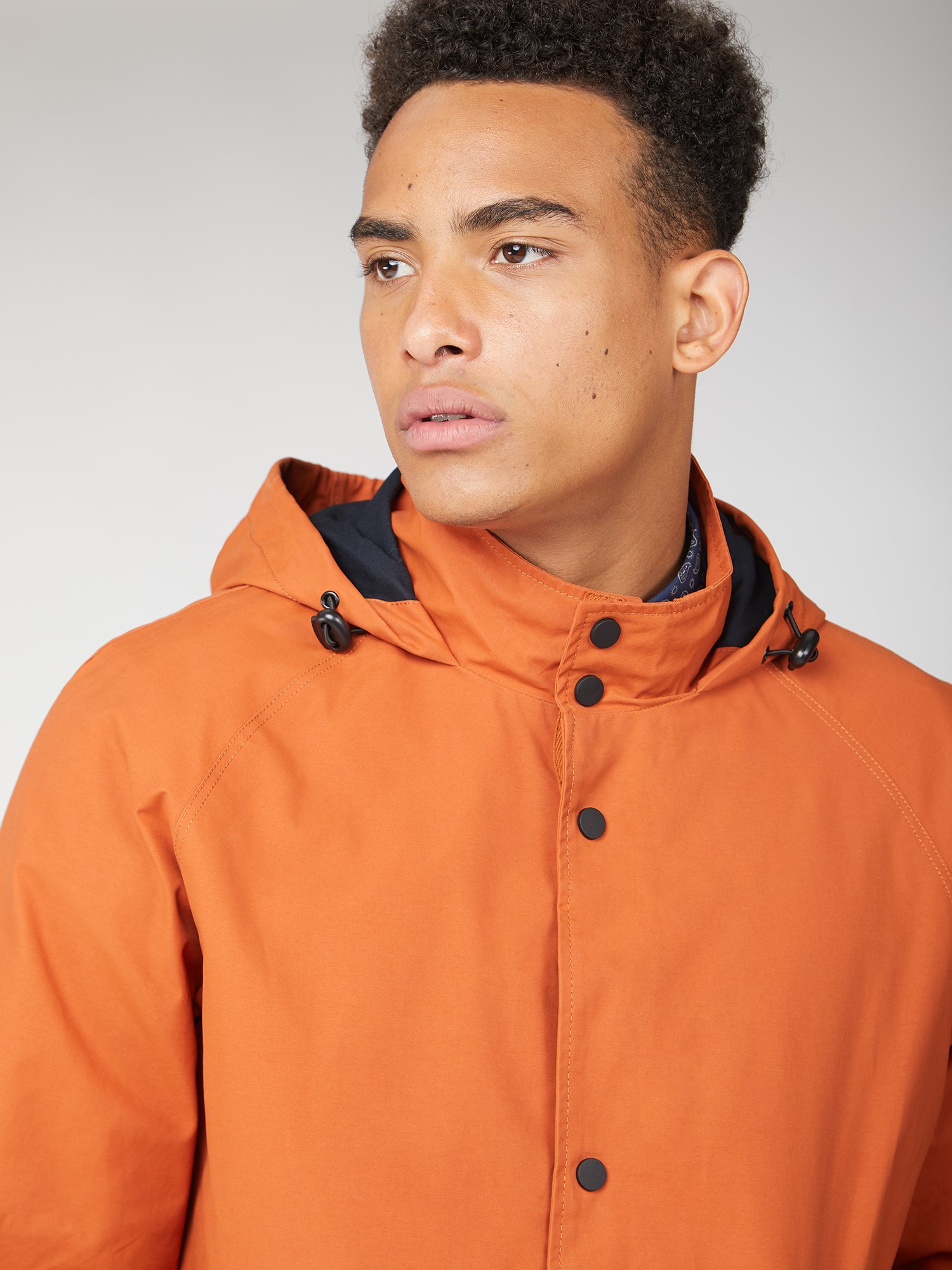 Ben Sherman Hooded Orange Coach Jacket