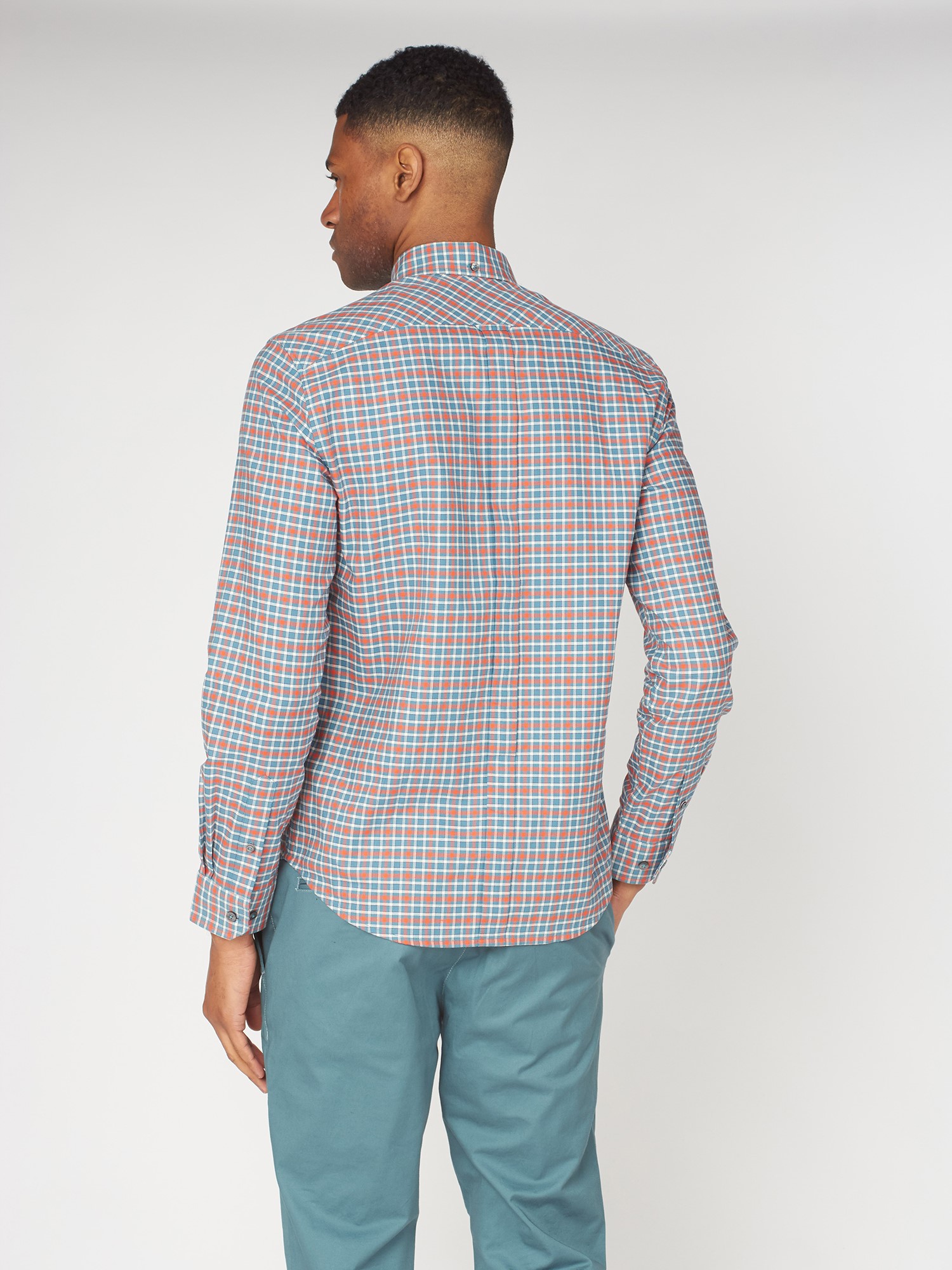 Men's Oxford Gingham Check Shirt - Long Sleeve | Ben Sherman