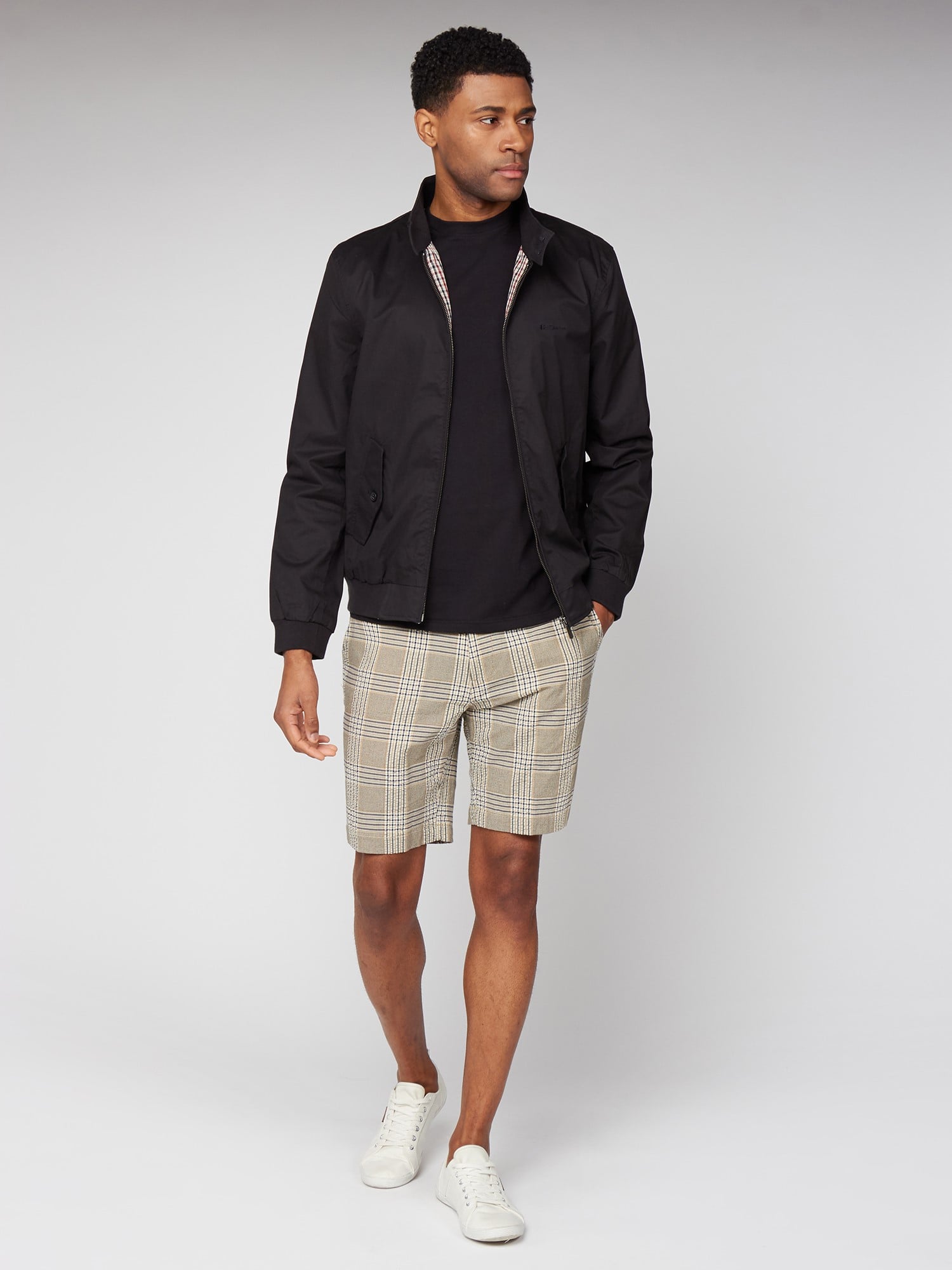 Short Homme Lands' End - Tissu Seersucker - Taille 34 - Bleu - Occasion Bon état
