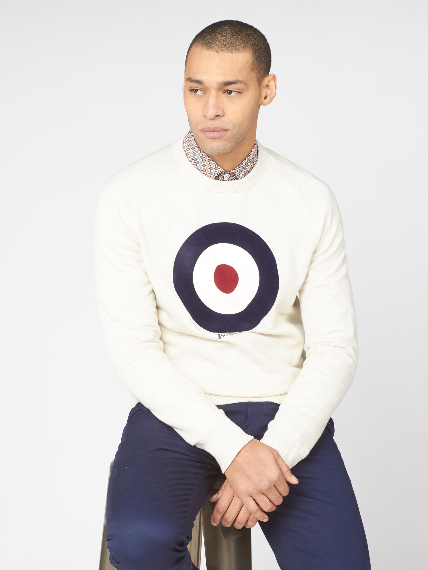 Signature Organic Cotton Target Sweatshirt - Ecru